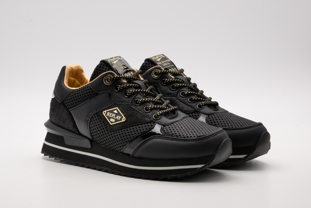 Replay Plateausneaker »PENNY HYPE«  Freizeitsneaker, Schnürschuh, Halbschuh mit Metallic-Details