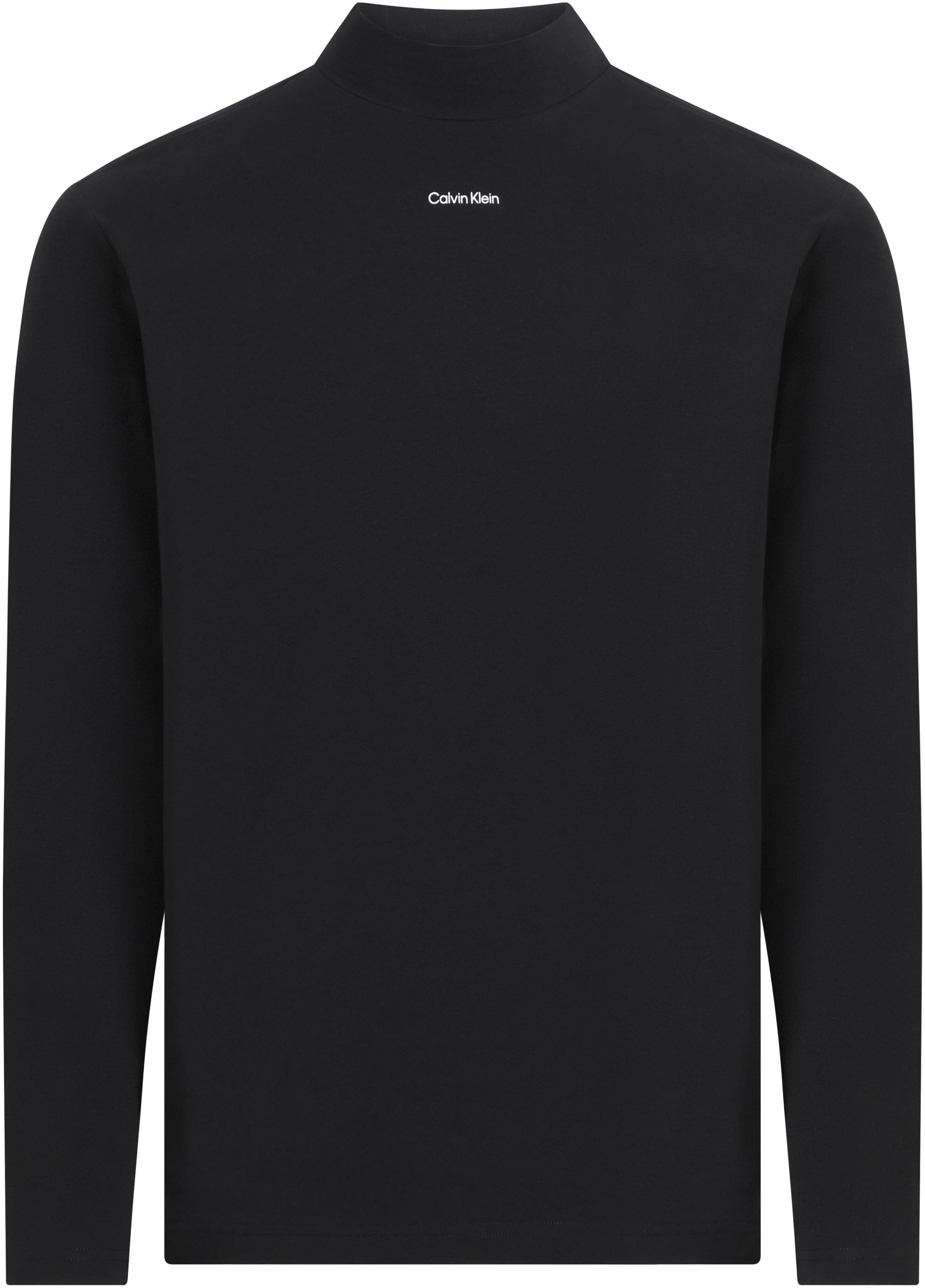 Calvin Klein Stehkragenshirt »NANO LOGO LS MOCK T-SHIRT«, mit Logoprint