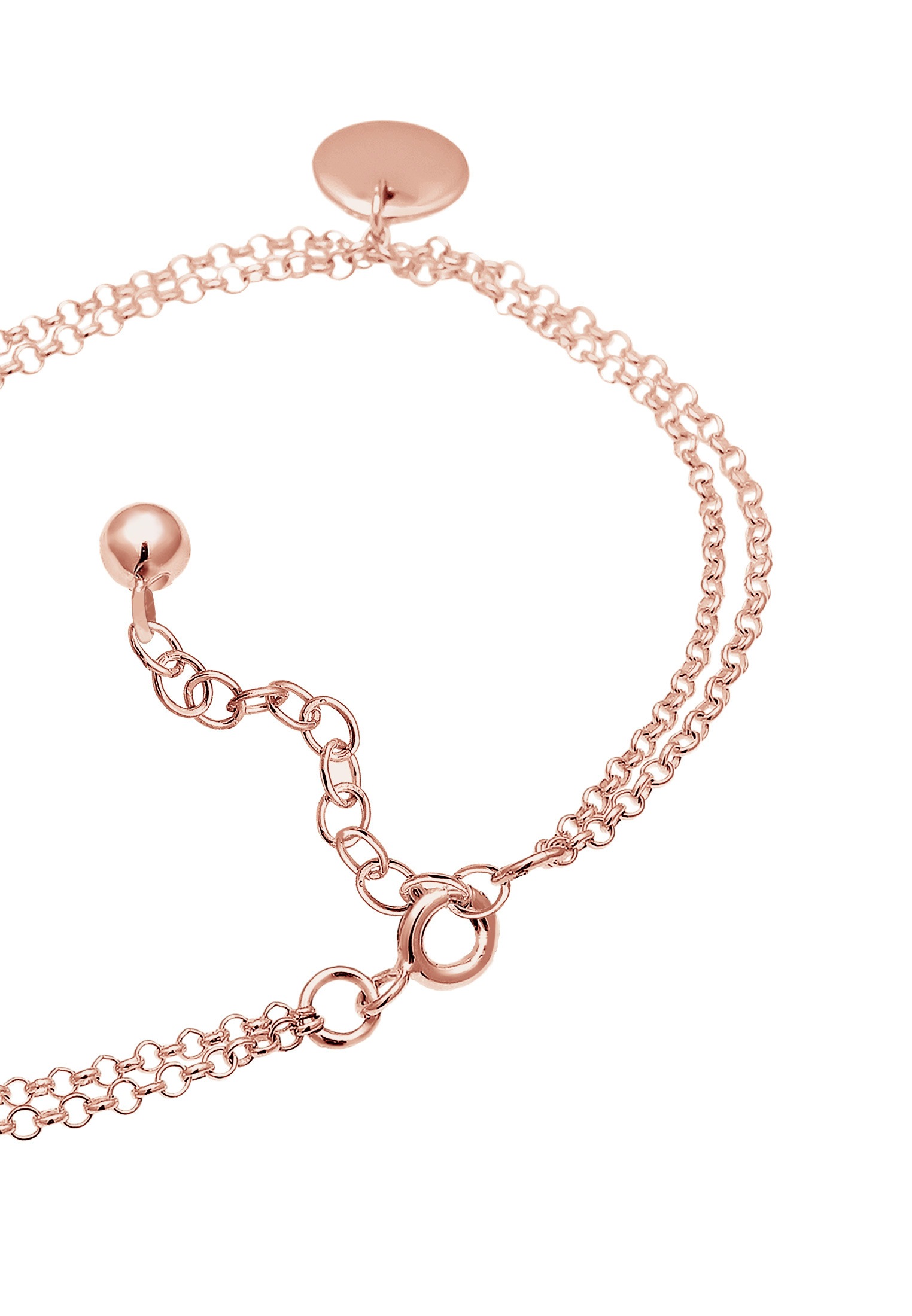 Elli Armkette »Armband 2-reihig mit Plättchen 925 Silber«