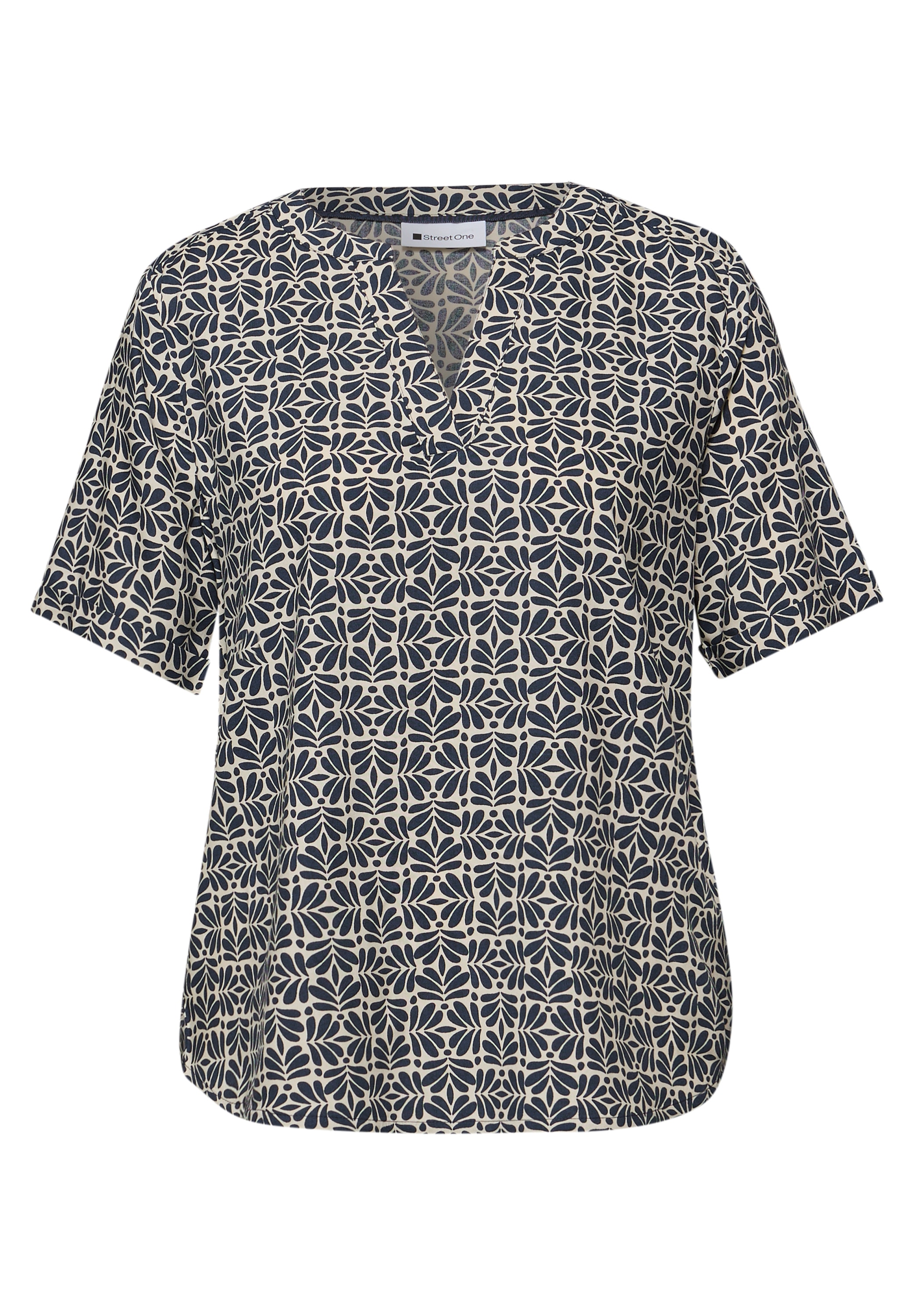 STREET ONE Kurzarmbluse mit All-Over Print