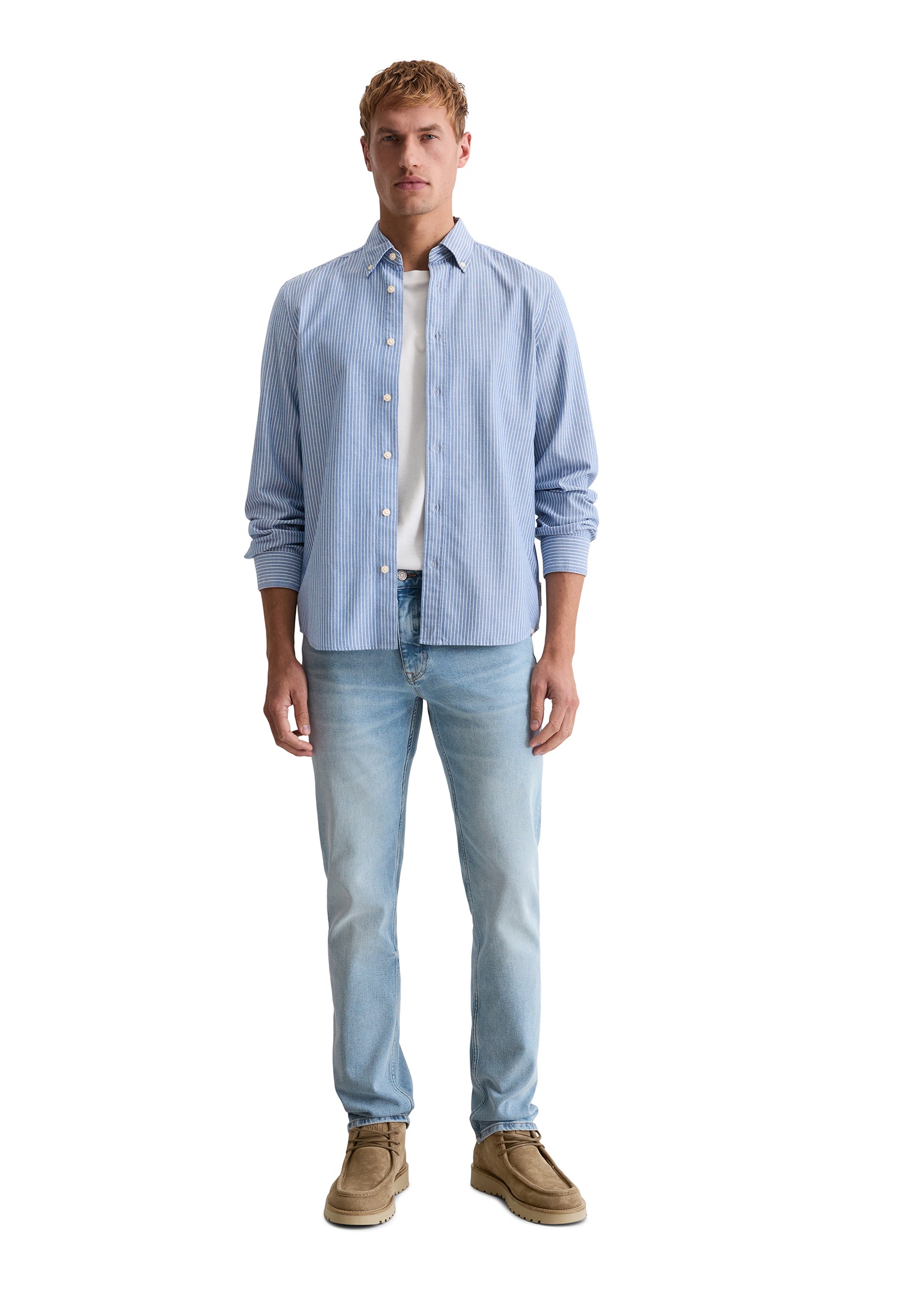 Marc O'Polo Langarmhemd Oxford-Hemd, regular fit mit Button-Down-Kragen