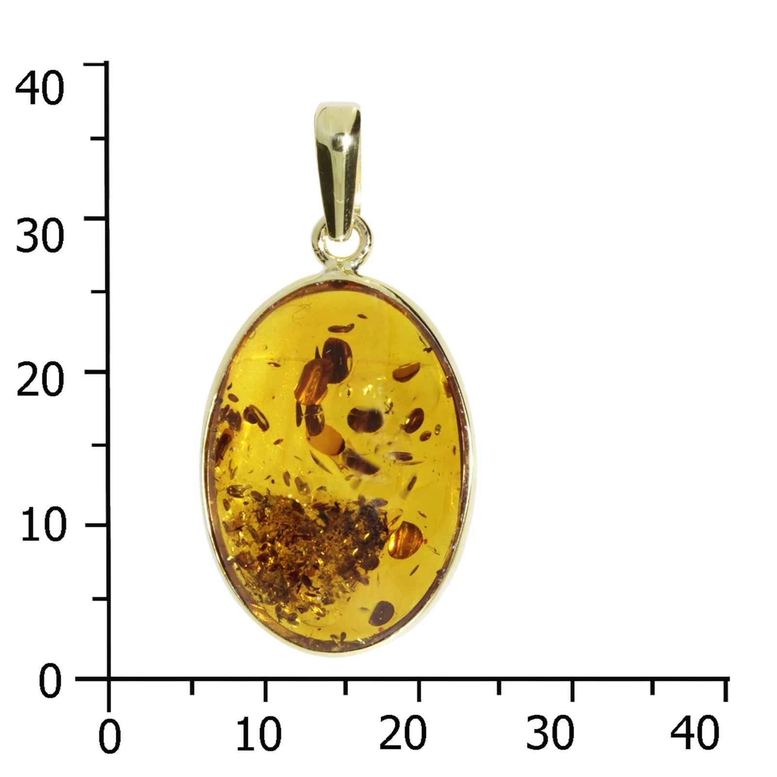 OSTSEE-SCHMUCK Kettenanhänger »- Classic 24x16 - Gold 333/000 - Bernstein«