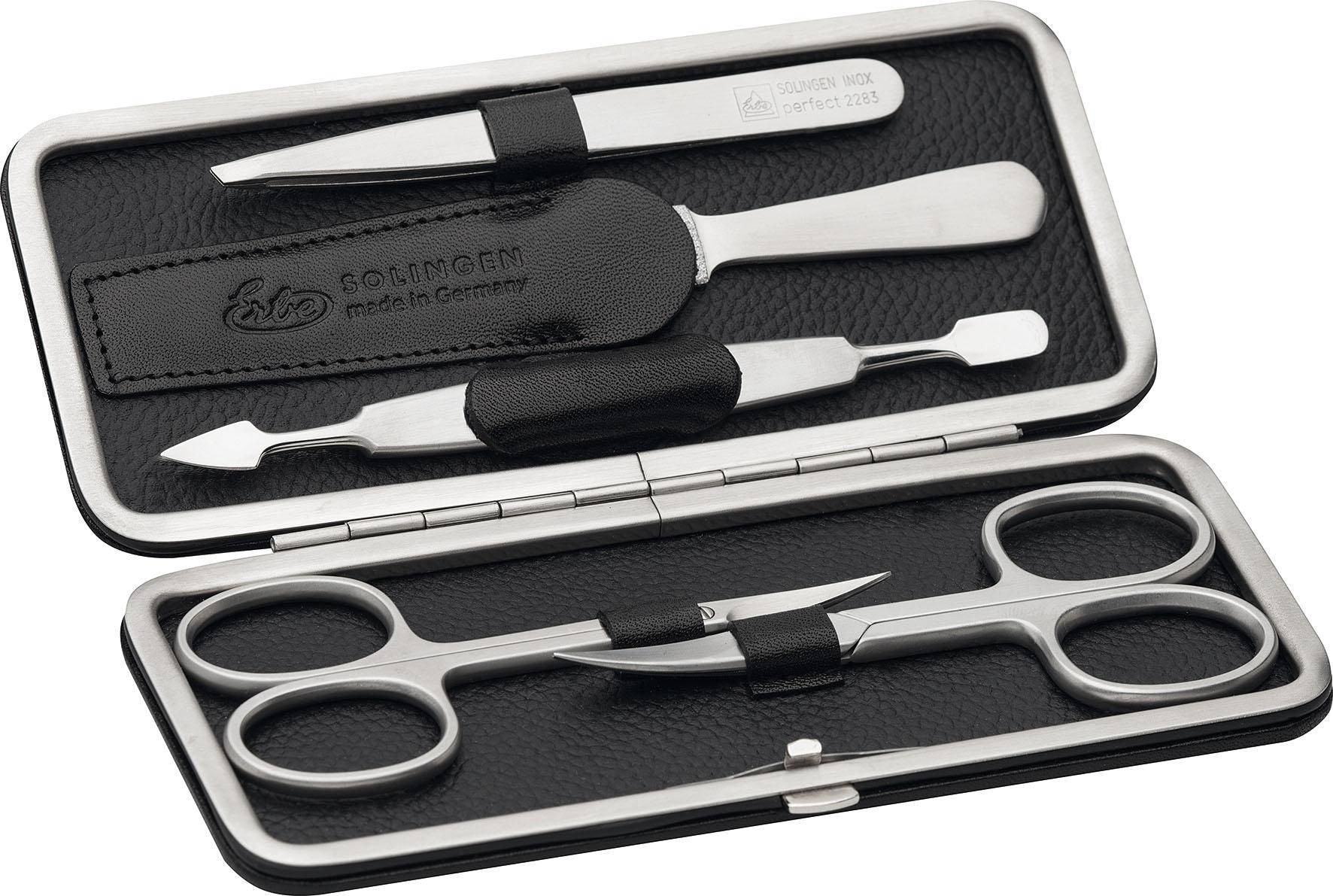 ERBE Maniküre-Etui, Bügeletui bestückt mit Solinger Premium Stahlwaren