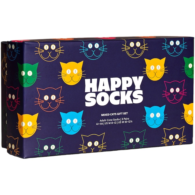 Socken Cat (Packung, Gift Set«, bei 3 Socks Socks Paar), OTTO Mixed Katzen-Motive online »3-Pack Happy