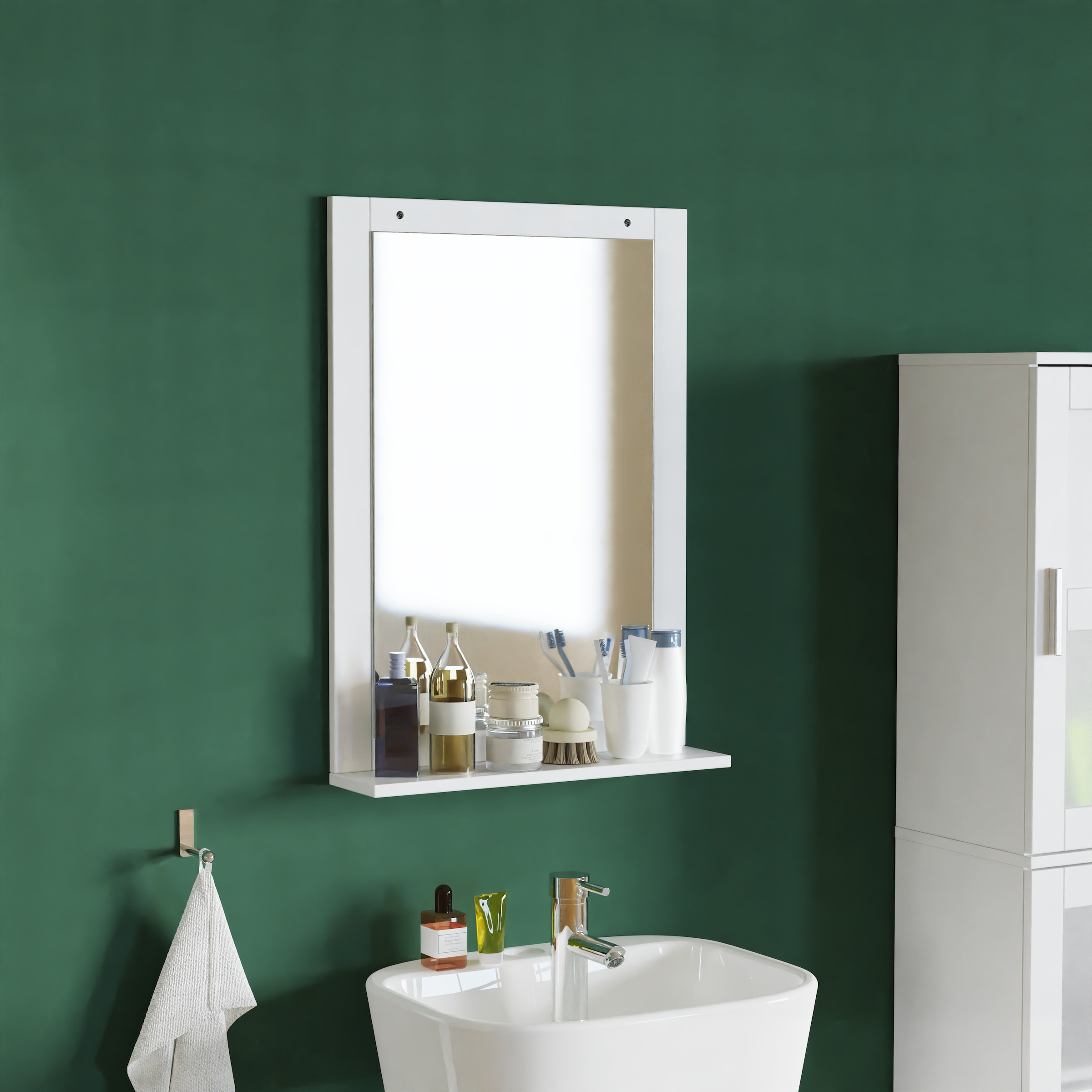 VCM Badspiegel »Holz Badspiegel Wandspiegel Hängespiegel Flonali«