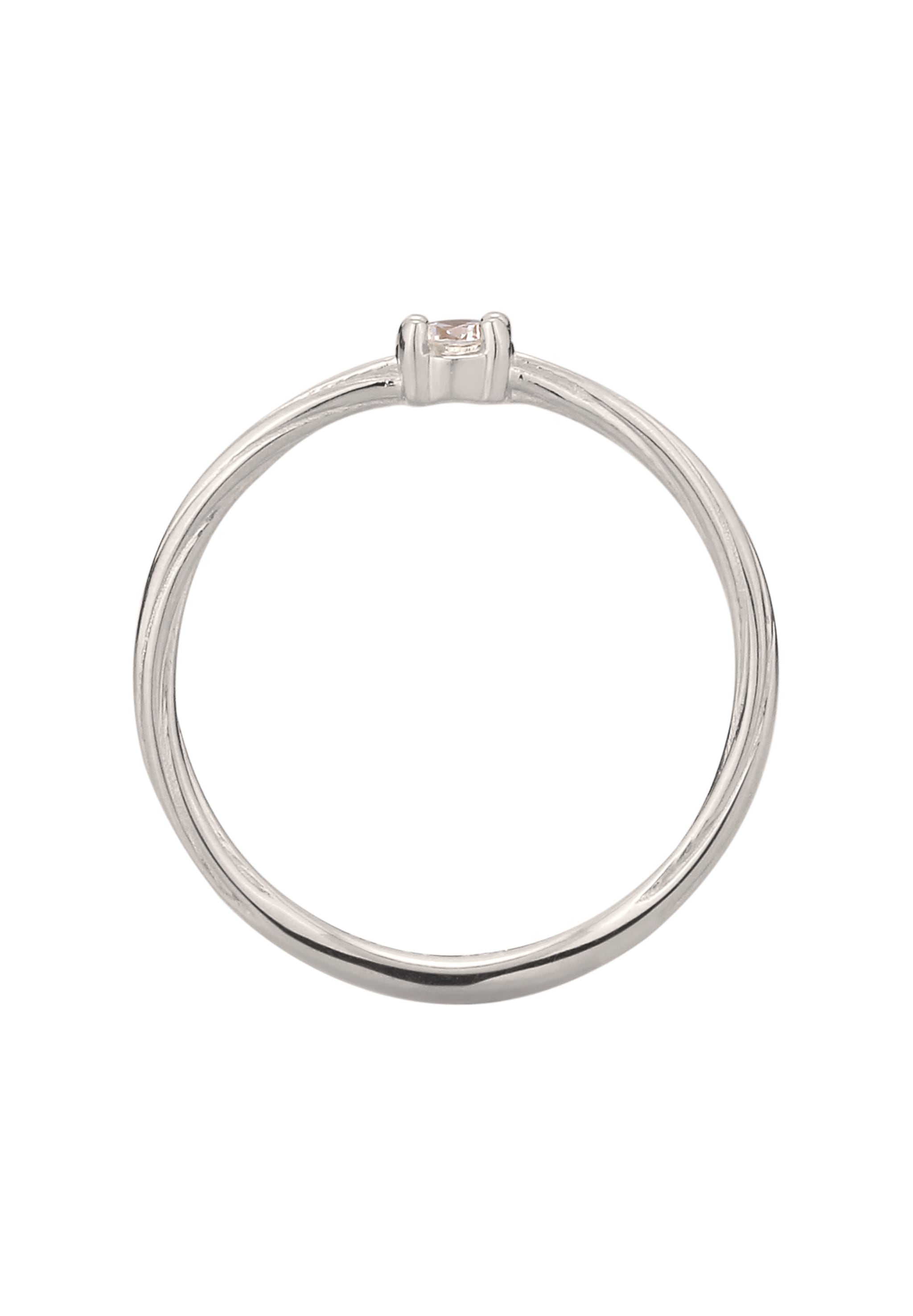 Elli DIAMONDS Diamantring »Ring Solitär Diamant Weiß Brillantschliff (0.06 ct) 925 Sterling Silber«