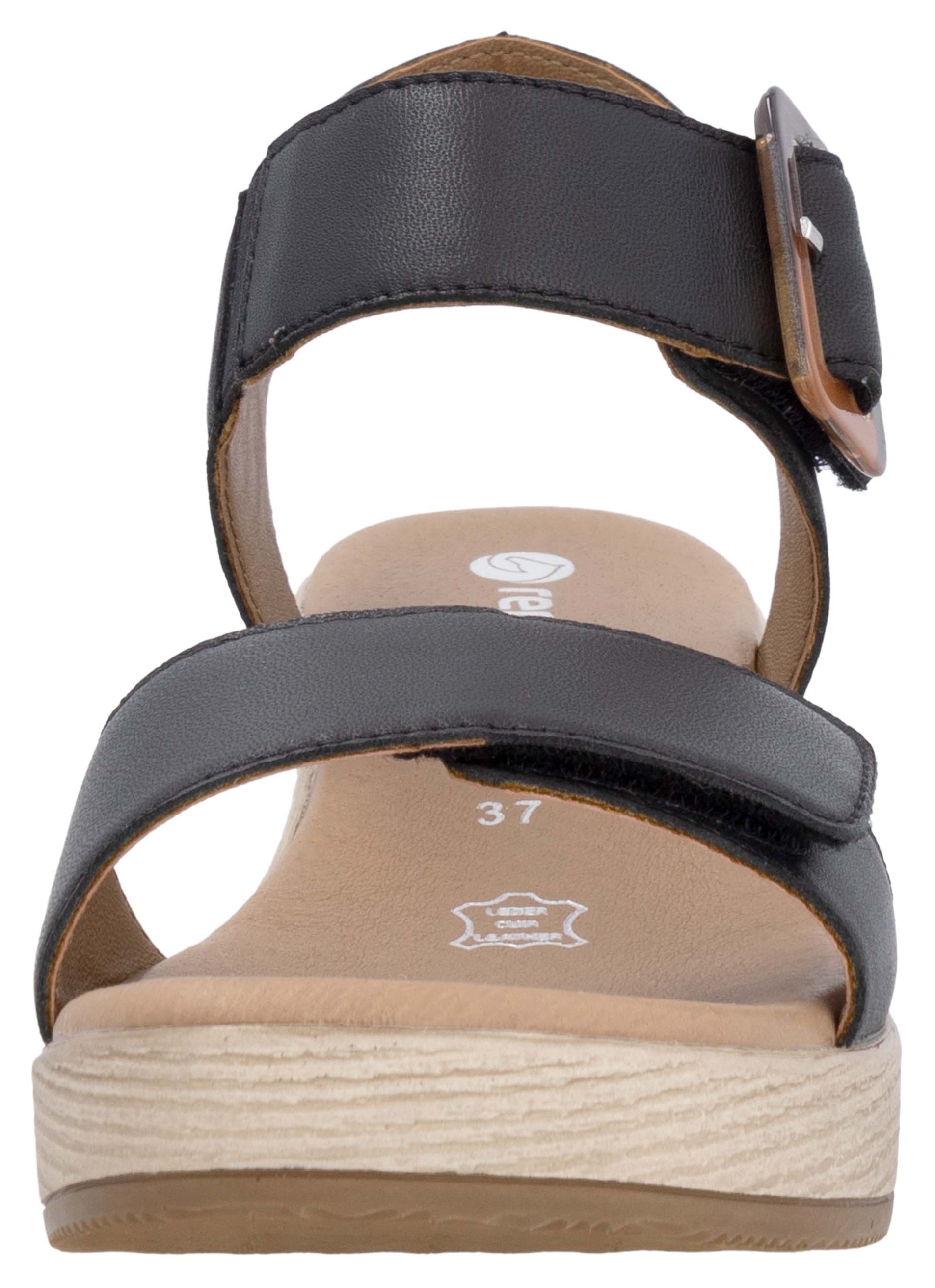 Remonte Sandalette, Blockabsatz, Sommerschuh, Sandale mit Klettverschlüssen