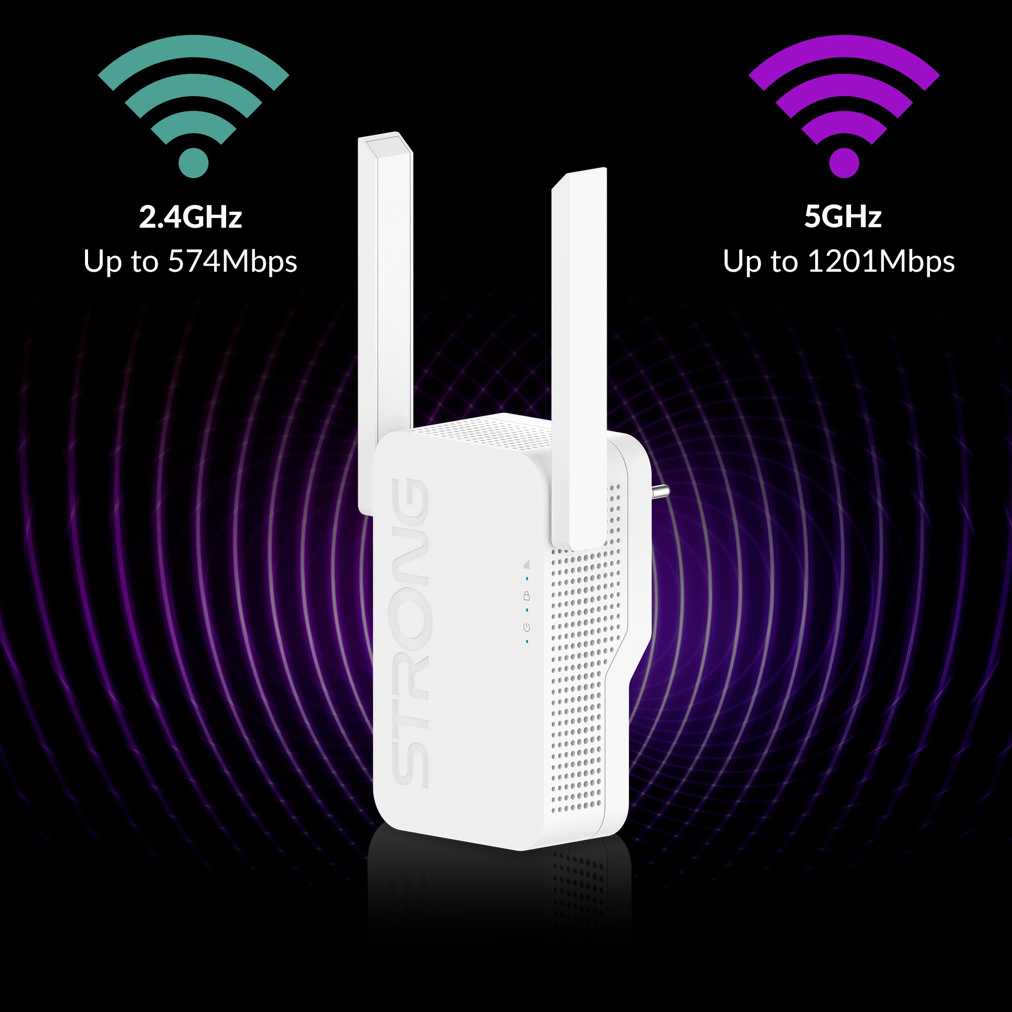 Strong WLAN-Repeater »Dualband WLAN Repeater bis 1800 Mbit/s, WiFi 6, Accesspoint«, (1 St.)