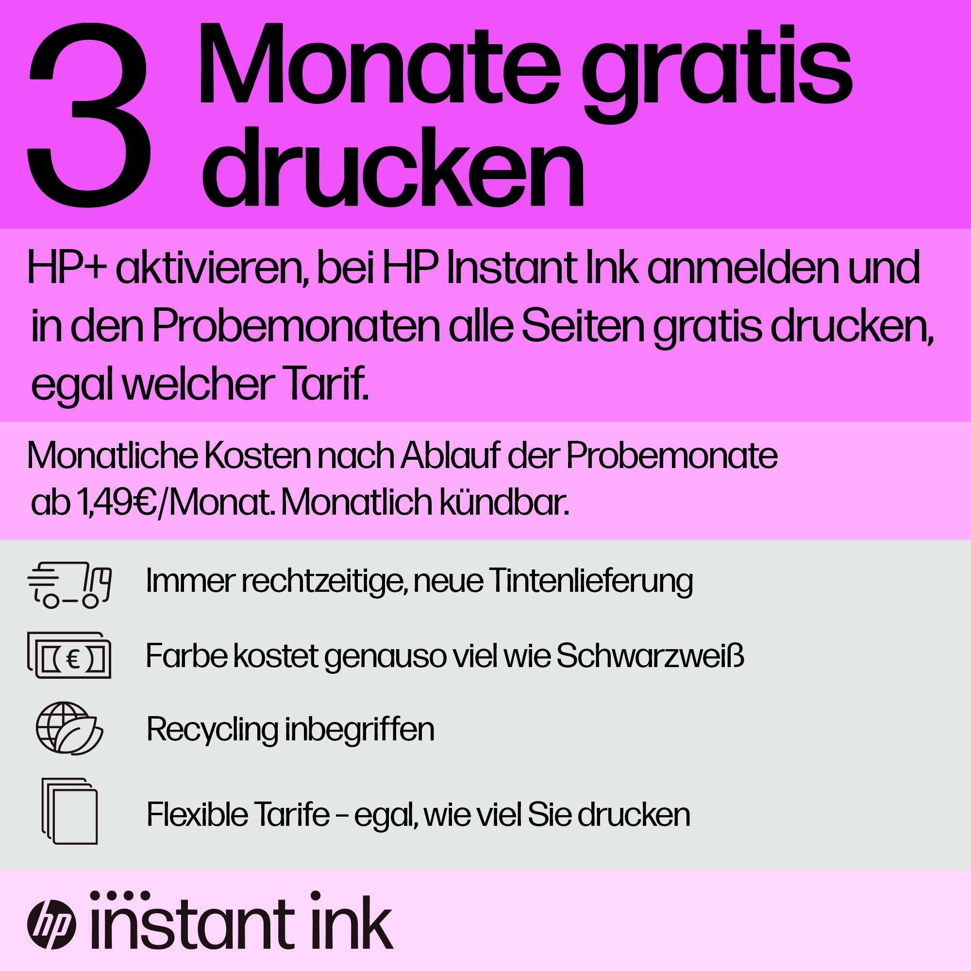 HP Multifunktionsdrucker »ENVY 6120e«, Mit HP Instant Ink 3 Probemonate gratis drucken