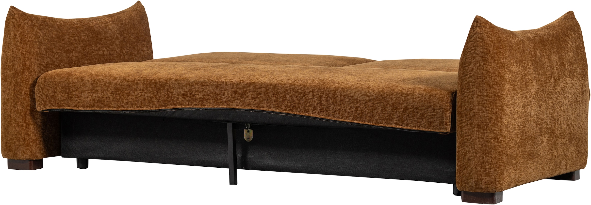 WOOOD Schlafsofa »Jonne Strukturbezug mit Schlaffunktion, H 92 x B 233 x T 105 cm« Tragkraft 220 kg, Sitzbreite 192 cm, Geringe Verschleißfestigkeit