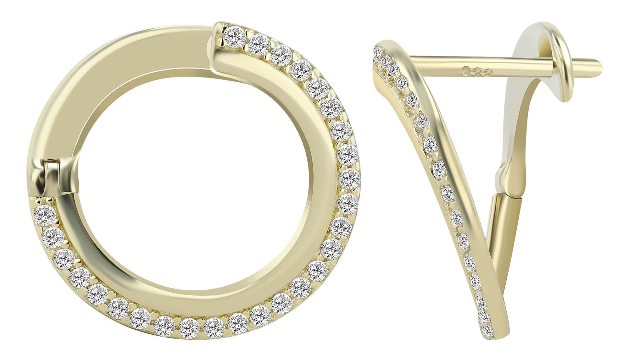 Adelia´s Paar Ohrstecker »Damen Ohrringe ¿ Ohrstecker aus 333 Gold mit Zirkonia«