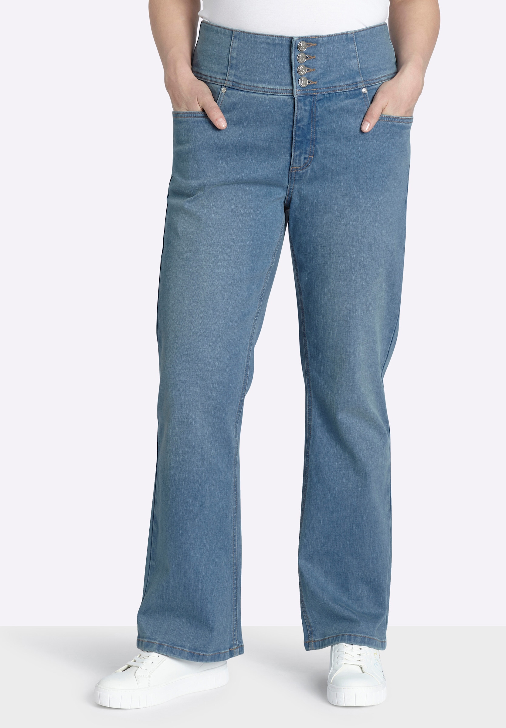 Sheego Skinny-fit-Jeans »Jeans High-waist-Jeans mit Stretcheinsatz am Bund«