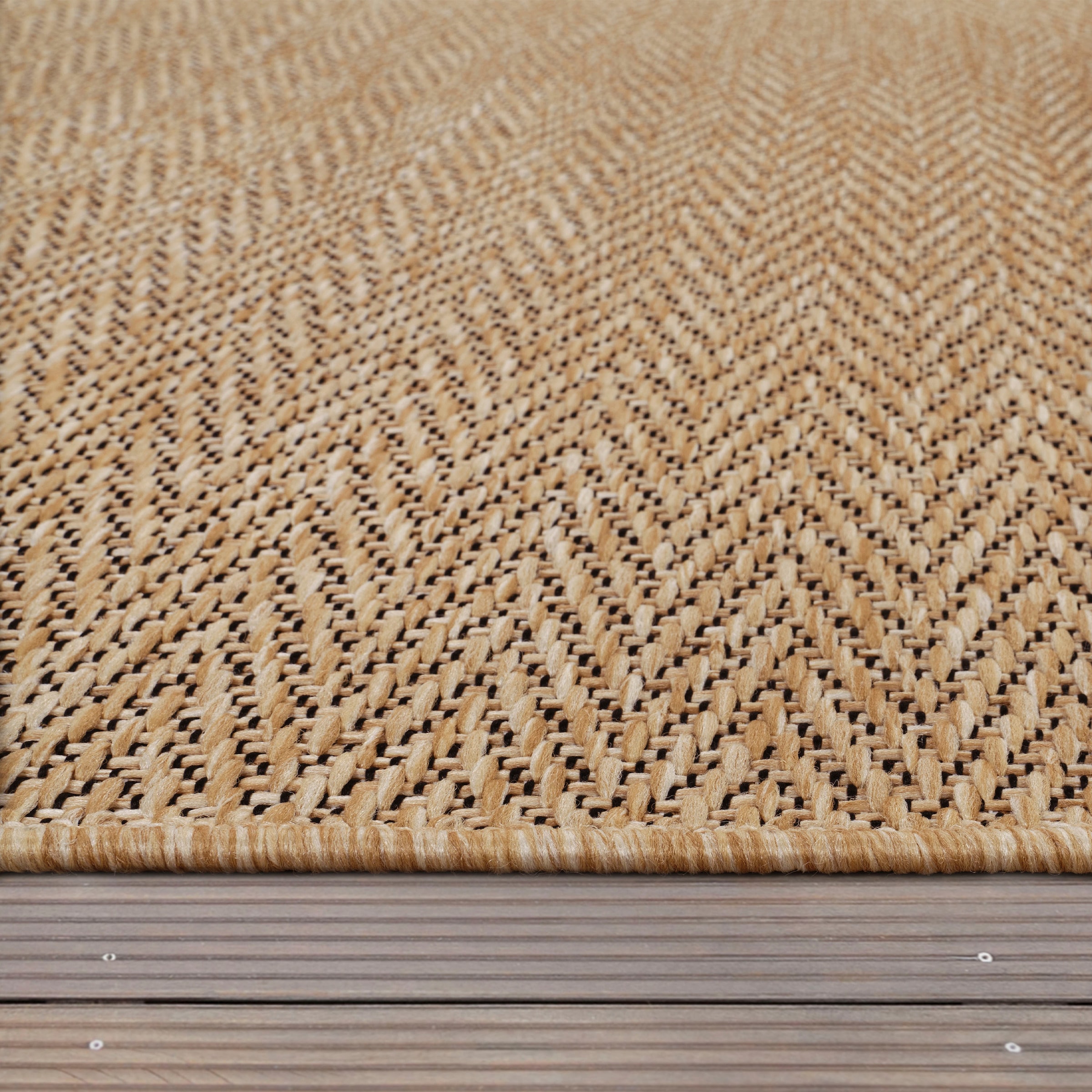 Paco Home Teppich »Luca 421« rechteckig 4 mm Höhe Flachgewebe, meliert, geometrisch, In- und Outdoor geeignet