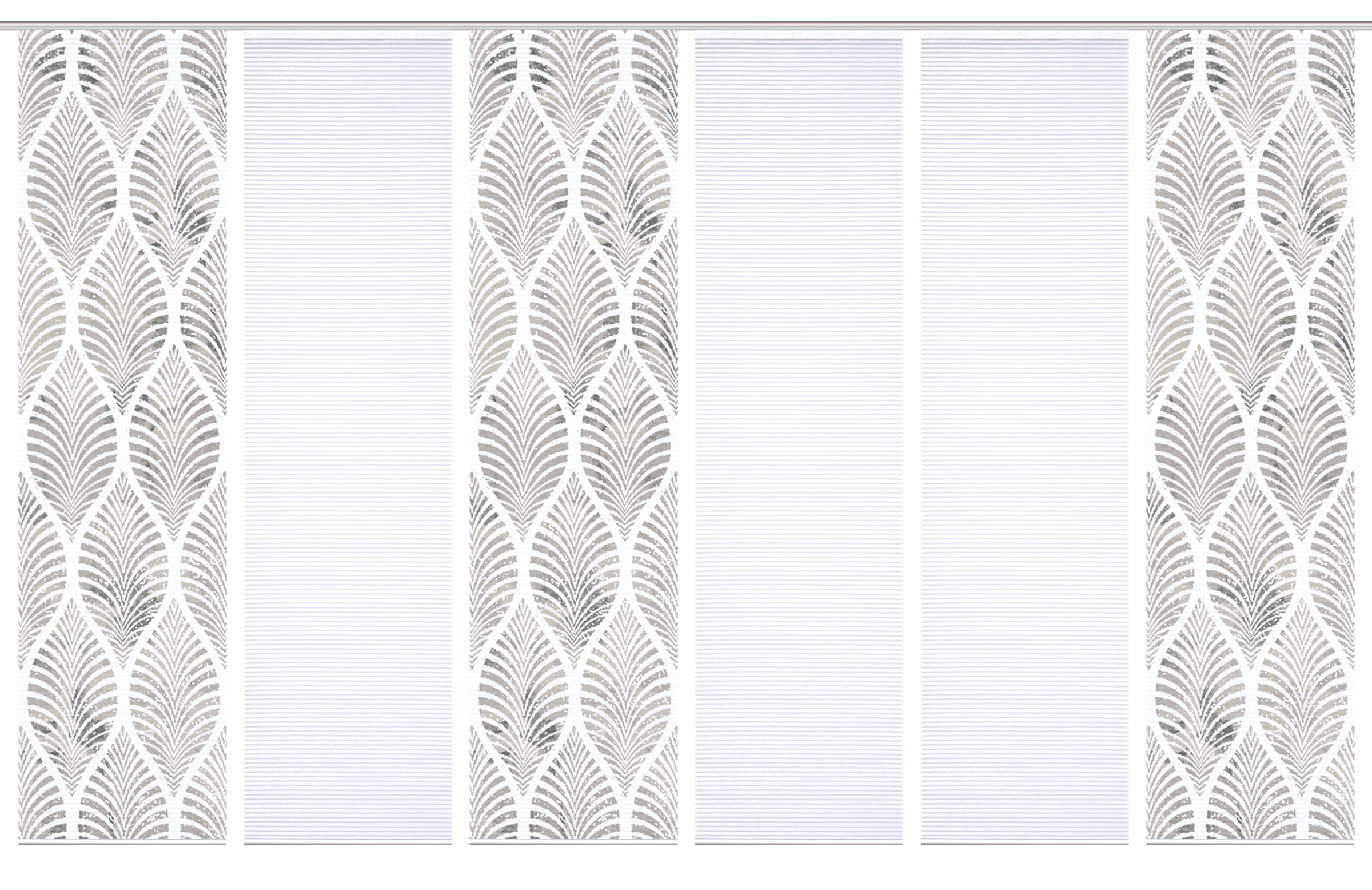 HOME in green Schiebegardine »VIDARO« Paneelwagen 6 Stk. tlg. SET DIGITALDRUCK,BAMBUSOPTIK RECYCELT