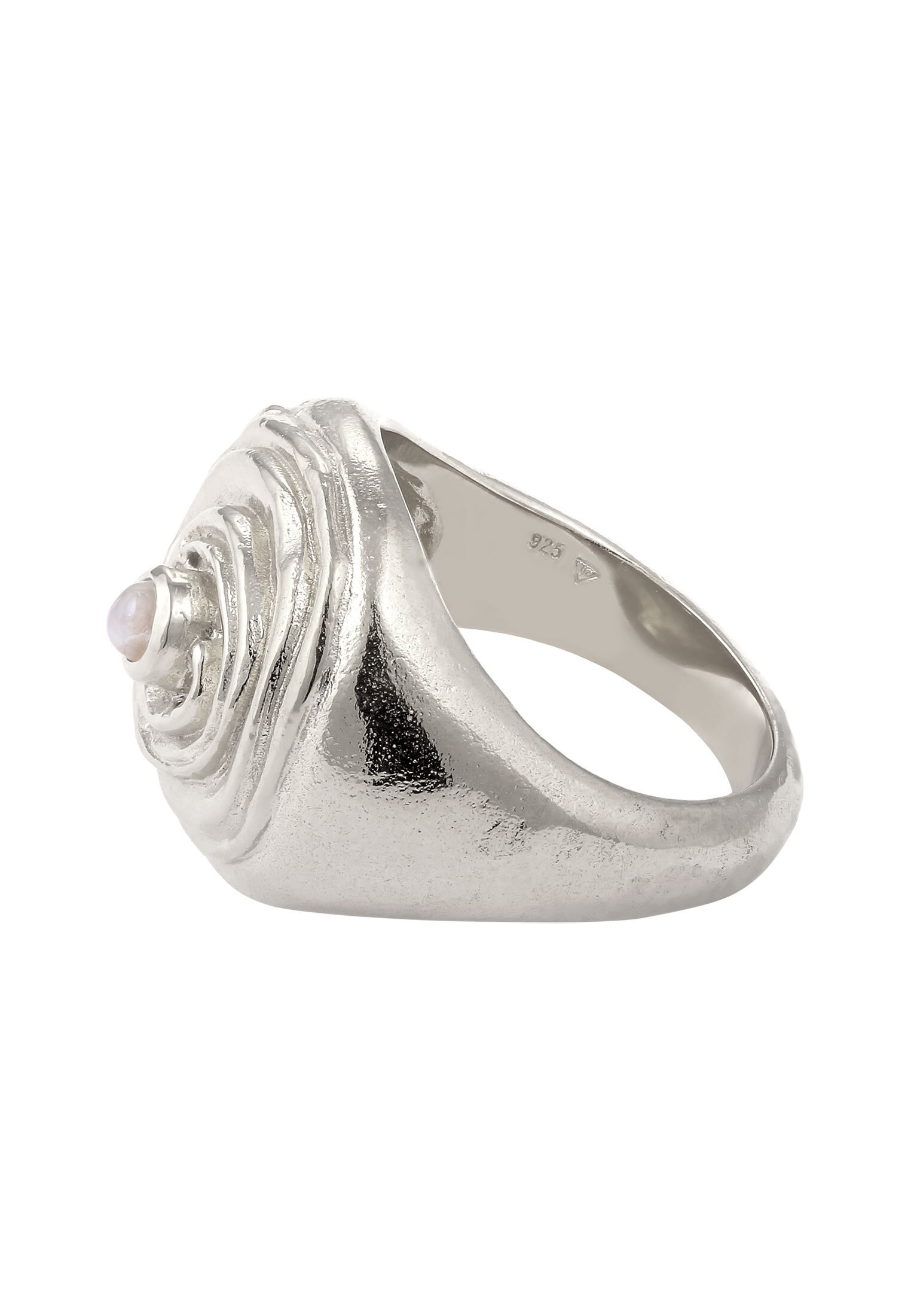 HAZE & GLORY Silberring »Ring Kreis Mondstein Weiß 925 Sterling Silber«