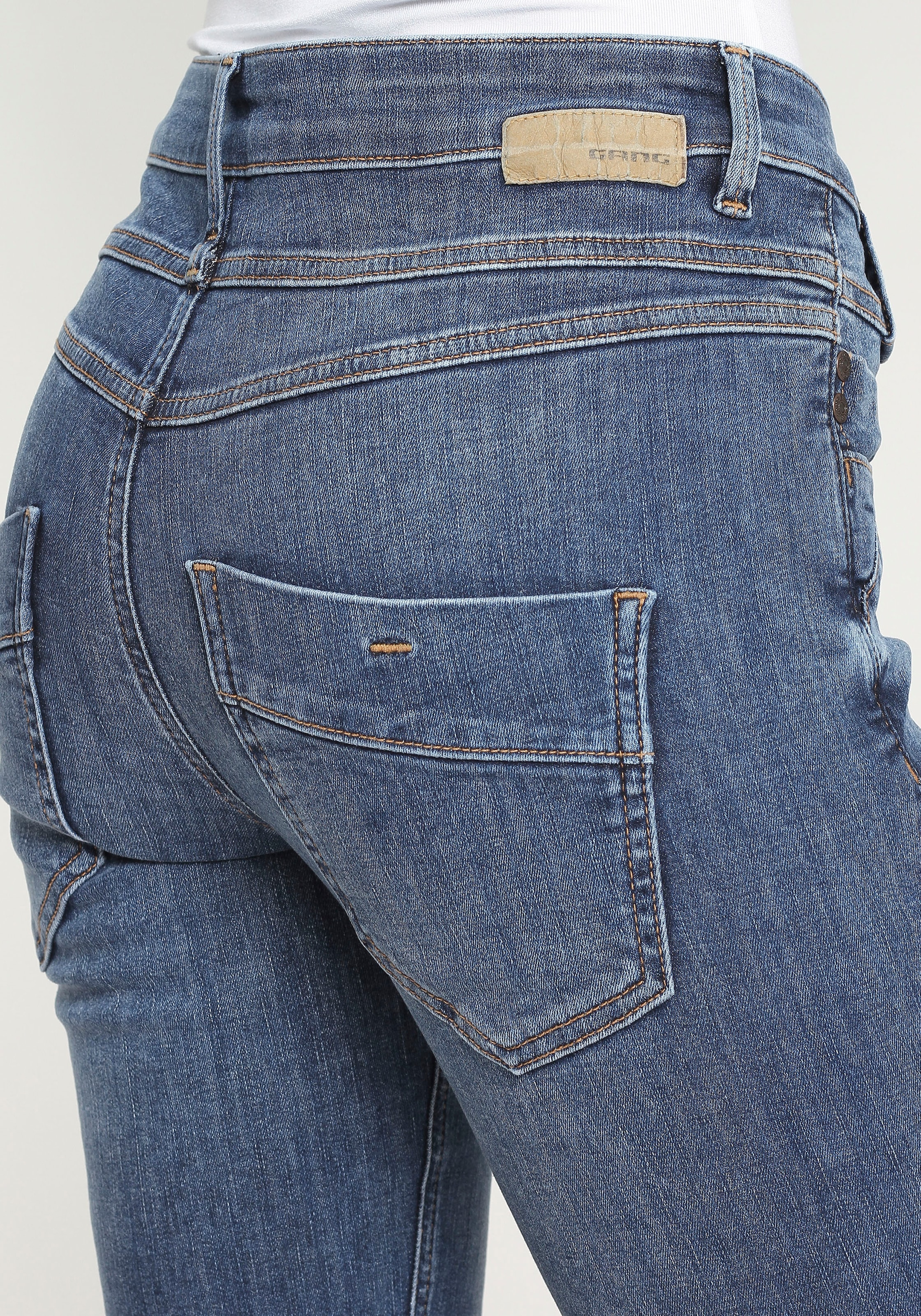 GANG Slim-fit-Jeans »94CARLI«, mit offener Knopfleiste