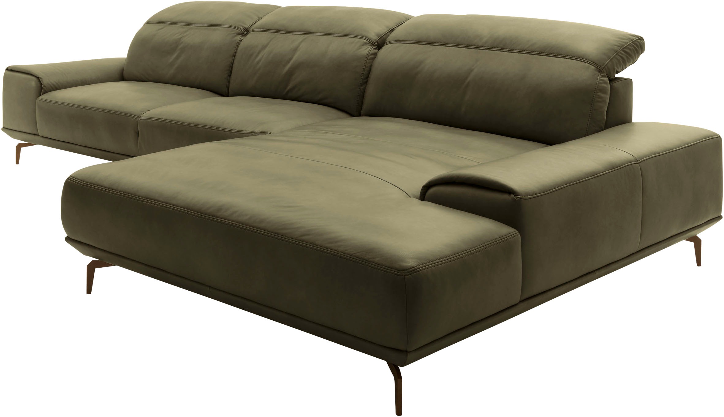 Musterring Wohnlandschaft »MR 2490«, Bronze-Fuß Sitzhöhe 46cm, wahlweise mit Funktionen, Maße 342 x 207 cm