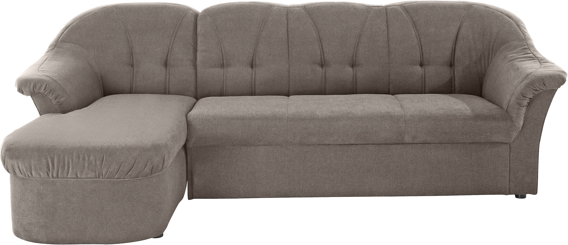 DOMO collection Ecksofa »Pegnitz, elegante Rückensteppung, komfortabel, L-Form«, wahlweise mit Bettfunktion