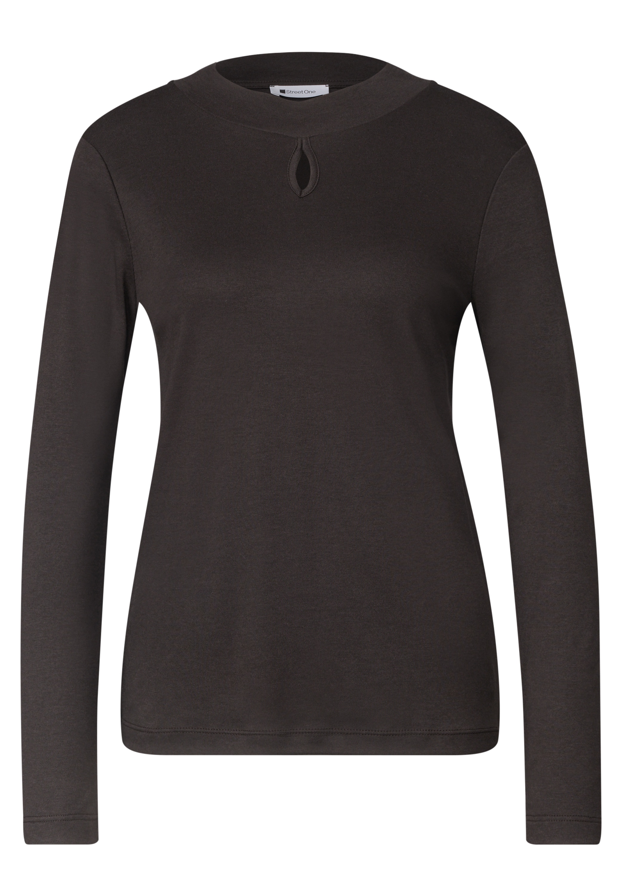 STREET ONE Langarmshirt Turtle Neck mit Cut-Out-Detail