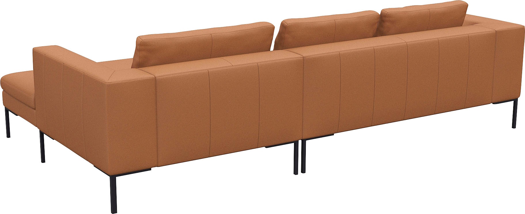 FLEXLUX Ecksofa »Loano, toller Sitzkomfort, L-Form«, modernes Sofa, frei im Raum stellbar, lose Kissen, Kaltschaum im Sitz
