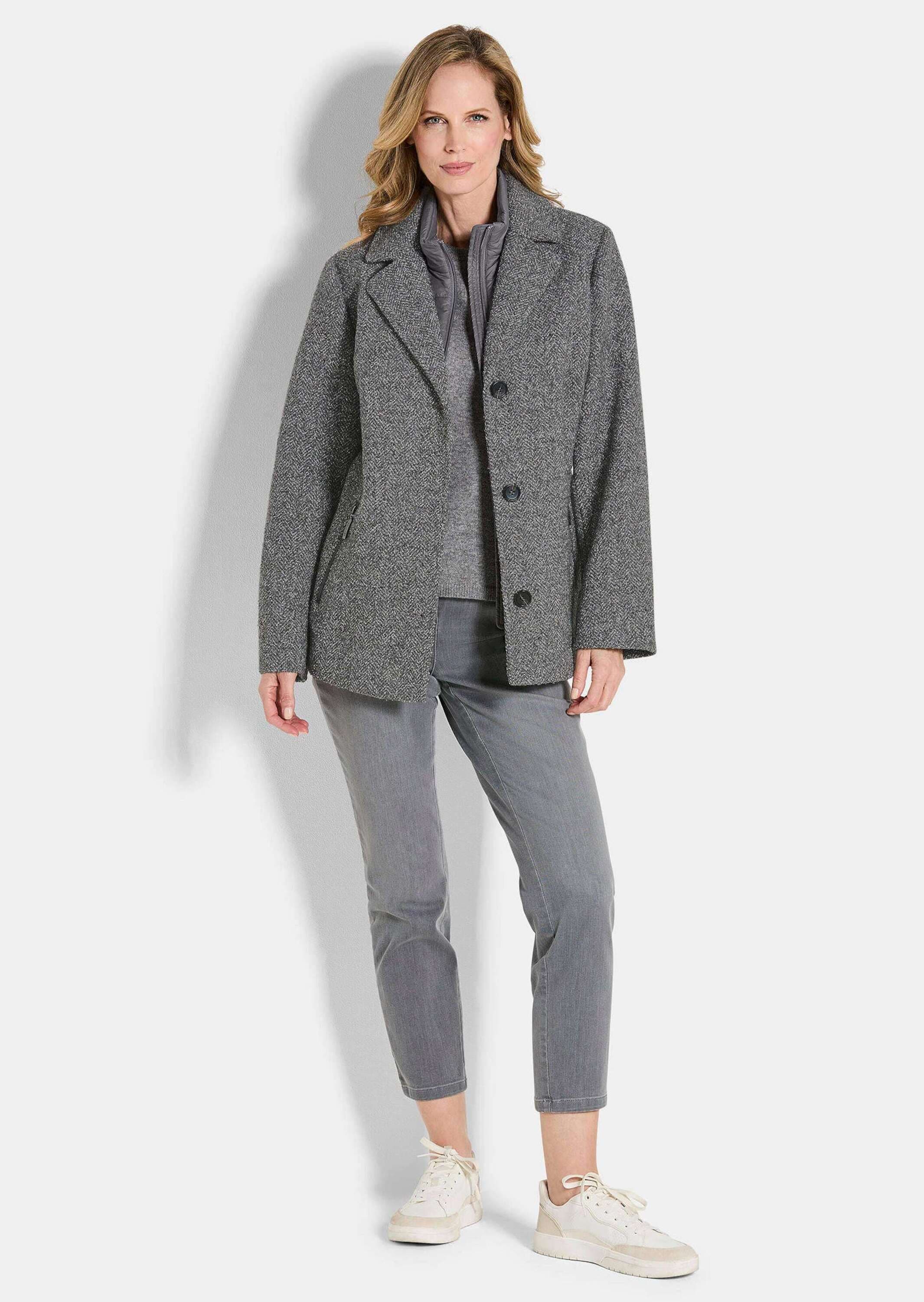 GOLDNER Kurzjacke »Kurzgröße Jacke in 2-in-1-Optik mit Steppeinsatz«