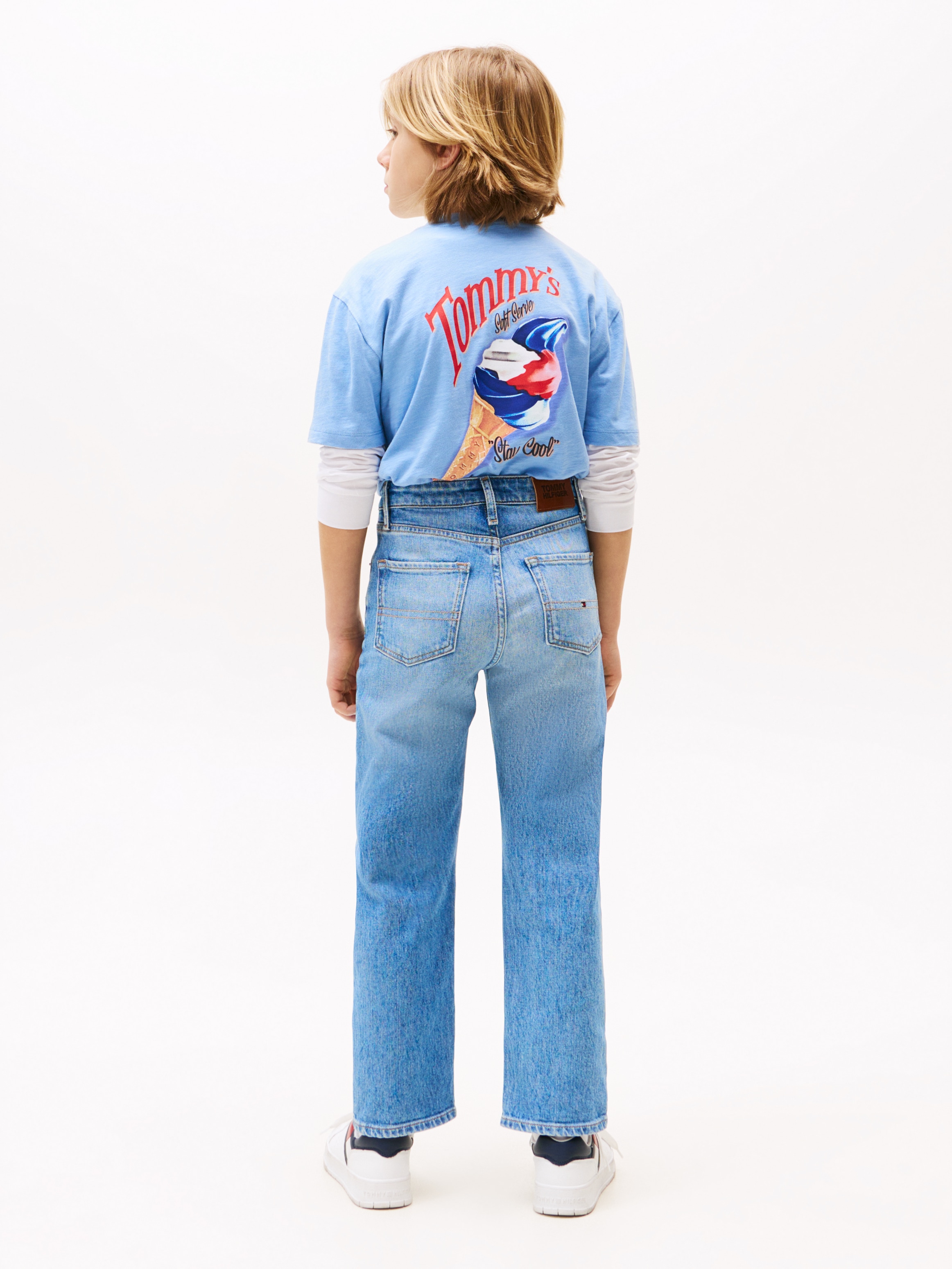 Tommy Hilfiger Stretch-Jeans »SKATER LIGHT WASH DENIM«, für Kinder bis 16 Jahre, Skater-Form