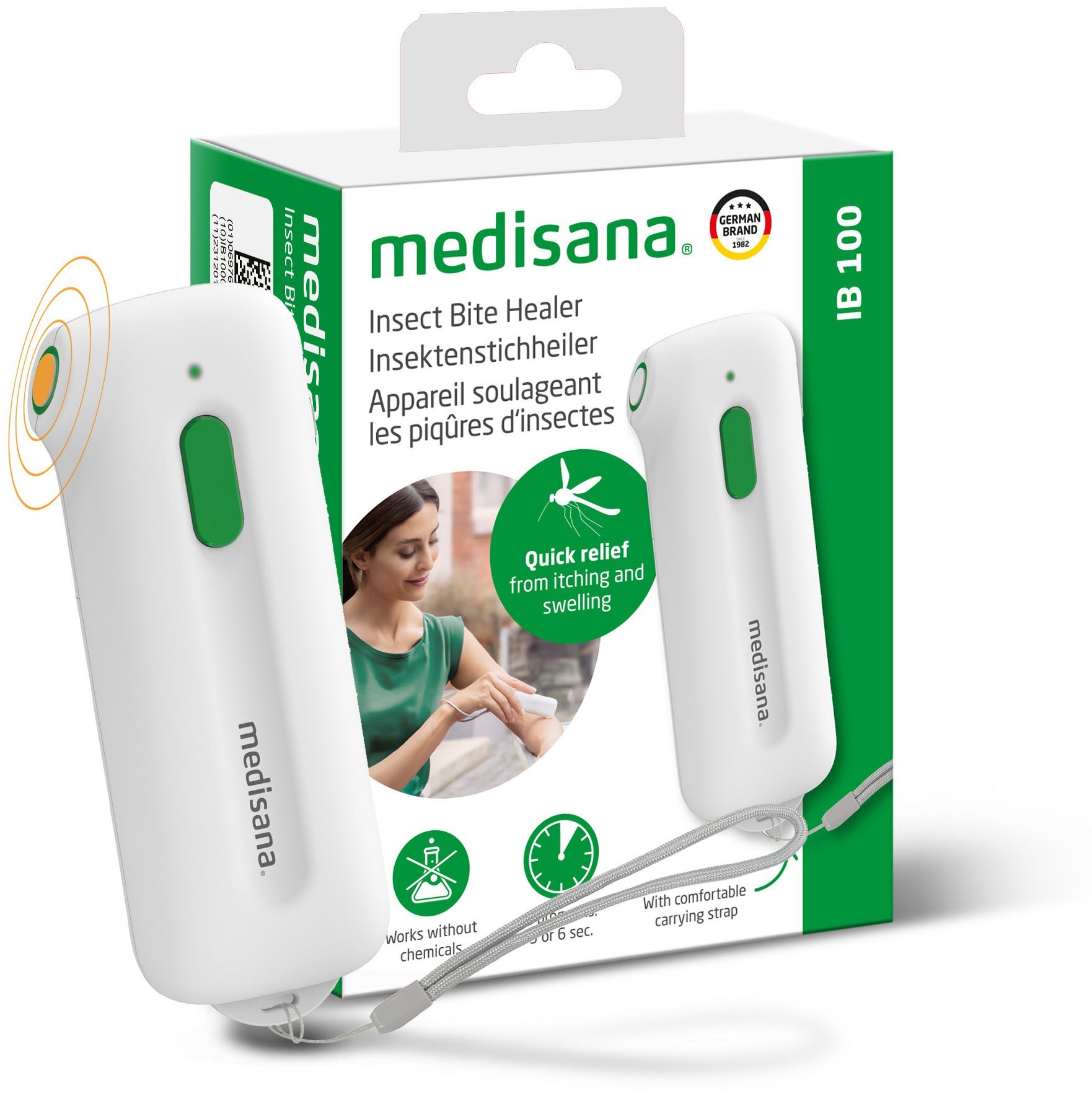 Medisana Insektenstichheiler »IB 100«, schnell aufheizend, kompakt, zertifiziertes Medizinprodukt, handlich