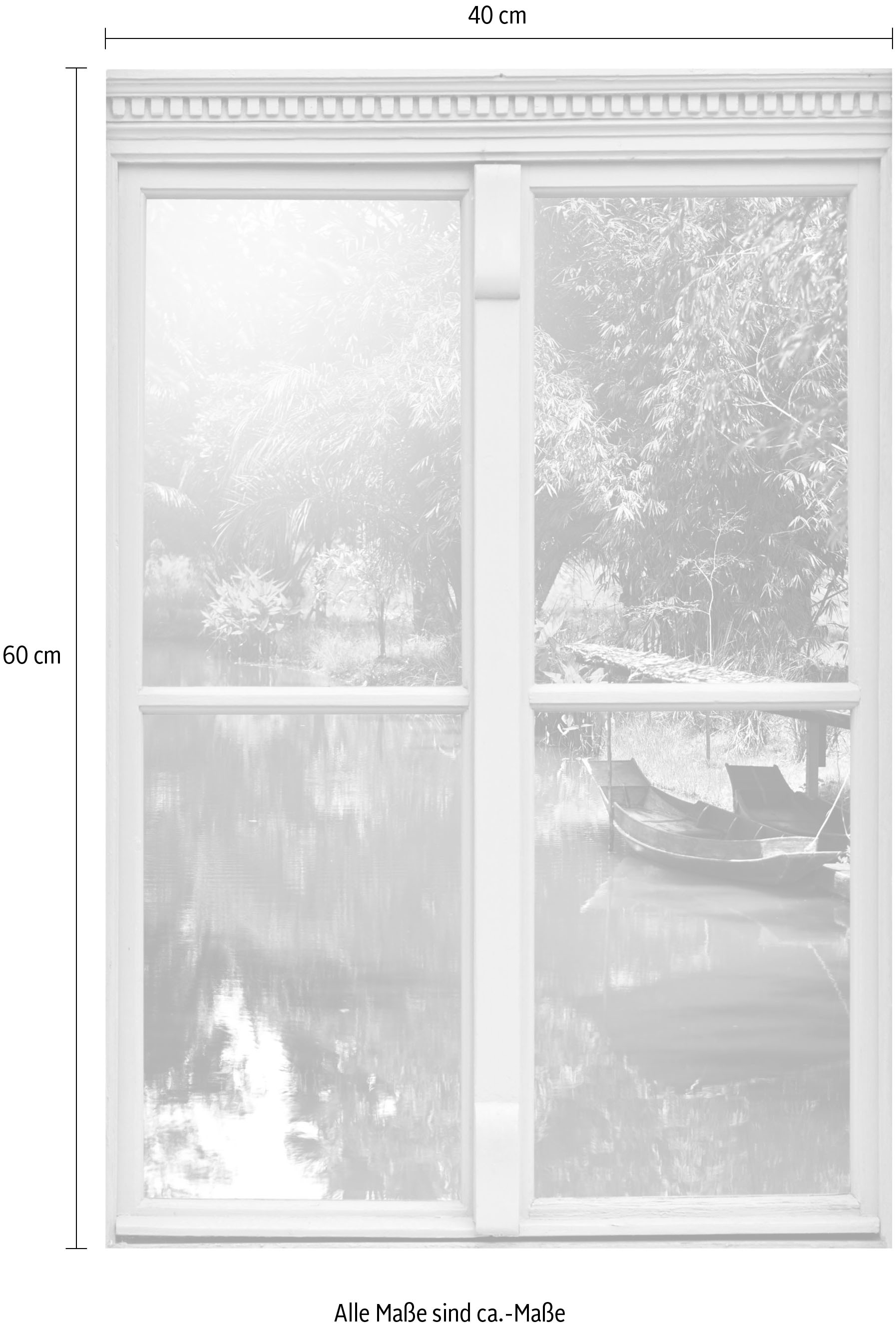 queence Wandsticker »Fluss« Wandsticker, Wandbild, selbstklebend, 3D, Fenster