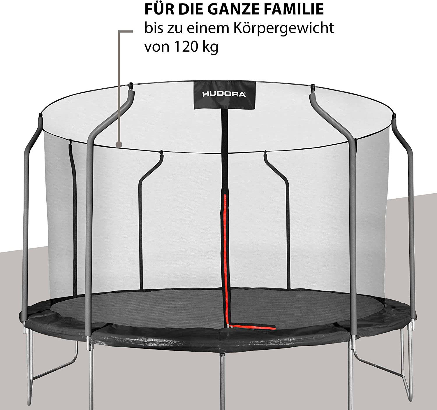 Hudora Gartentrampolin »First«, Ø 400 cm, 400 cm Durchmesser, inklusive Sicherheitsnetz