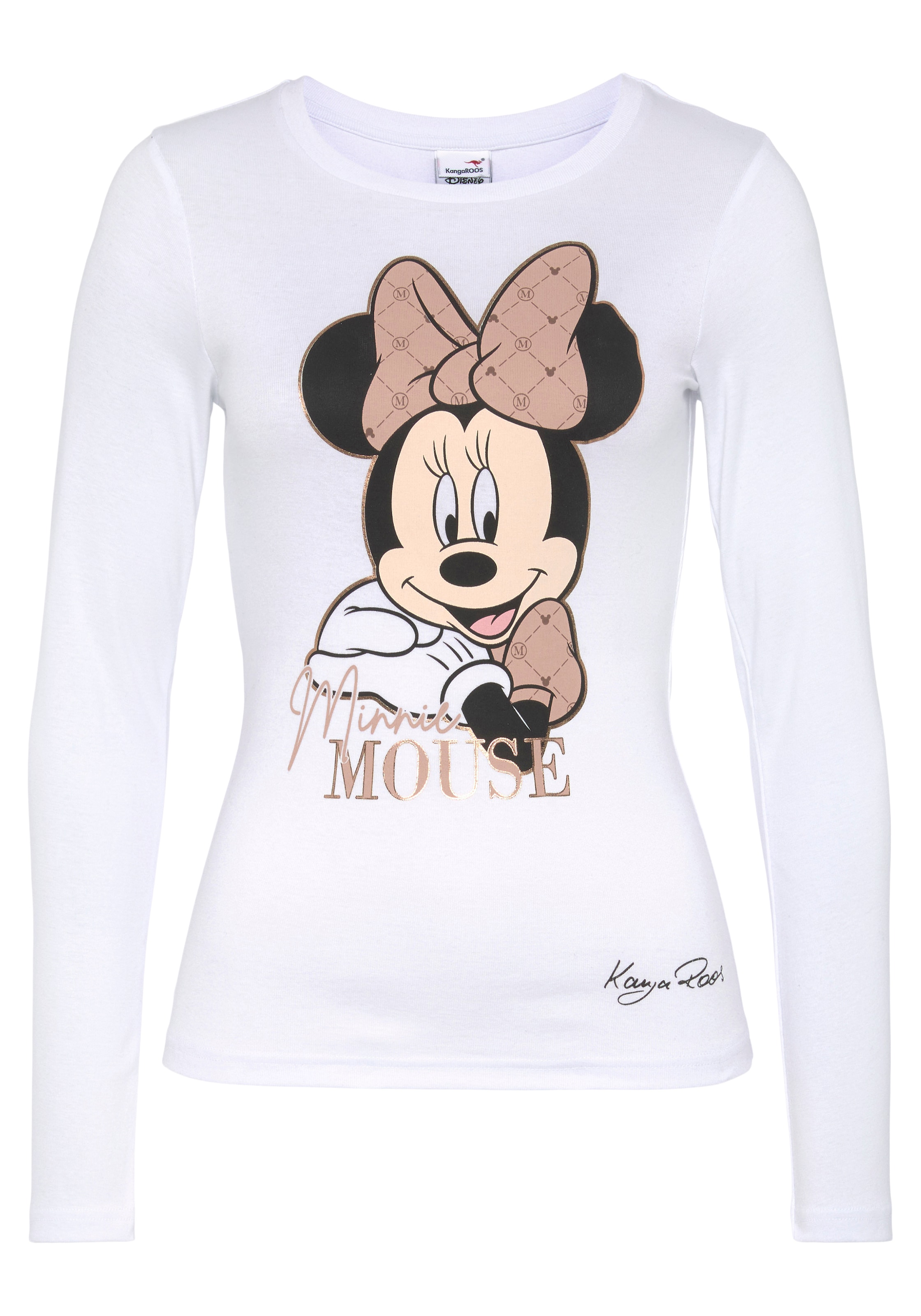 KangaROOS Langarmshirt, sehr figurbetonte Passform, aus dehnbarer Rippware