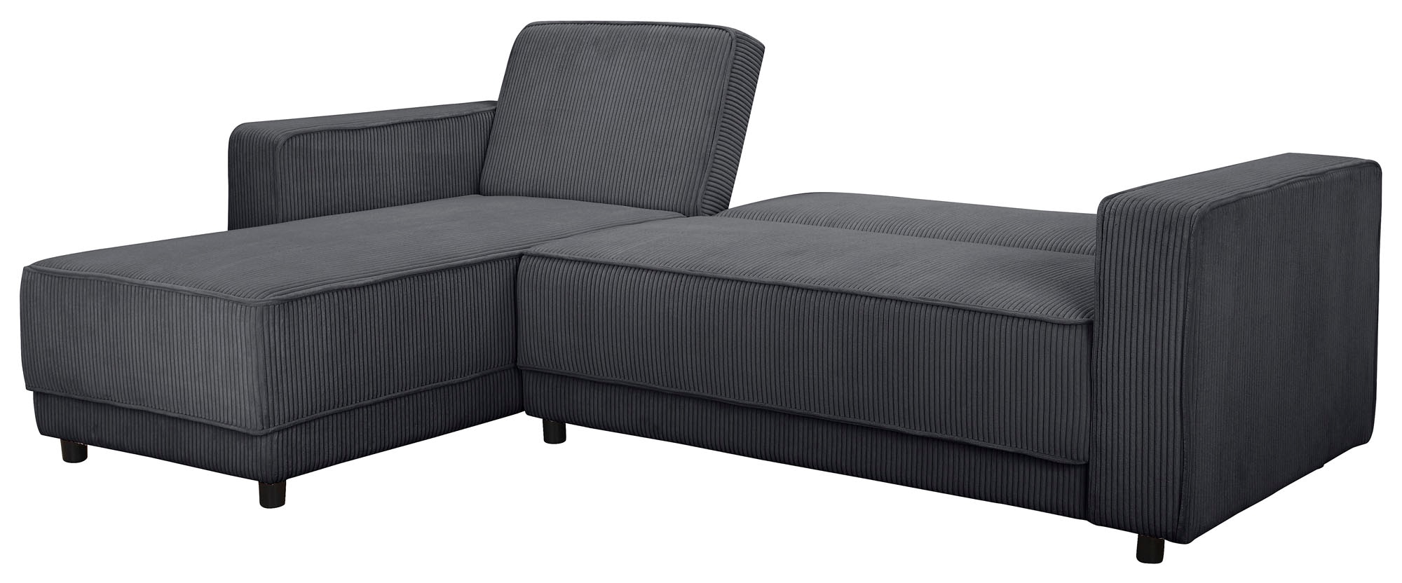 Dorel Home Ecksofa »Allie Schlafsofa 230 cm mit Relaxfunktion in der Rückenlehne«, Schlaffunktion (108/194,5cm), trendiger Cord o. pflegeleichter Velours