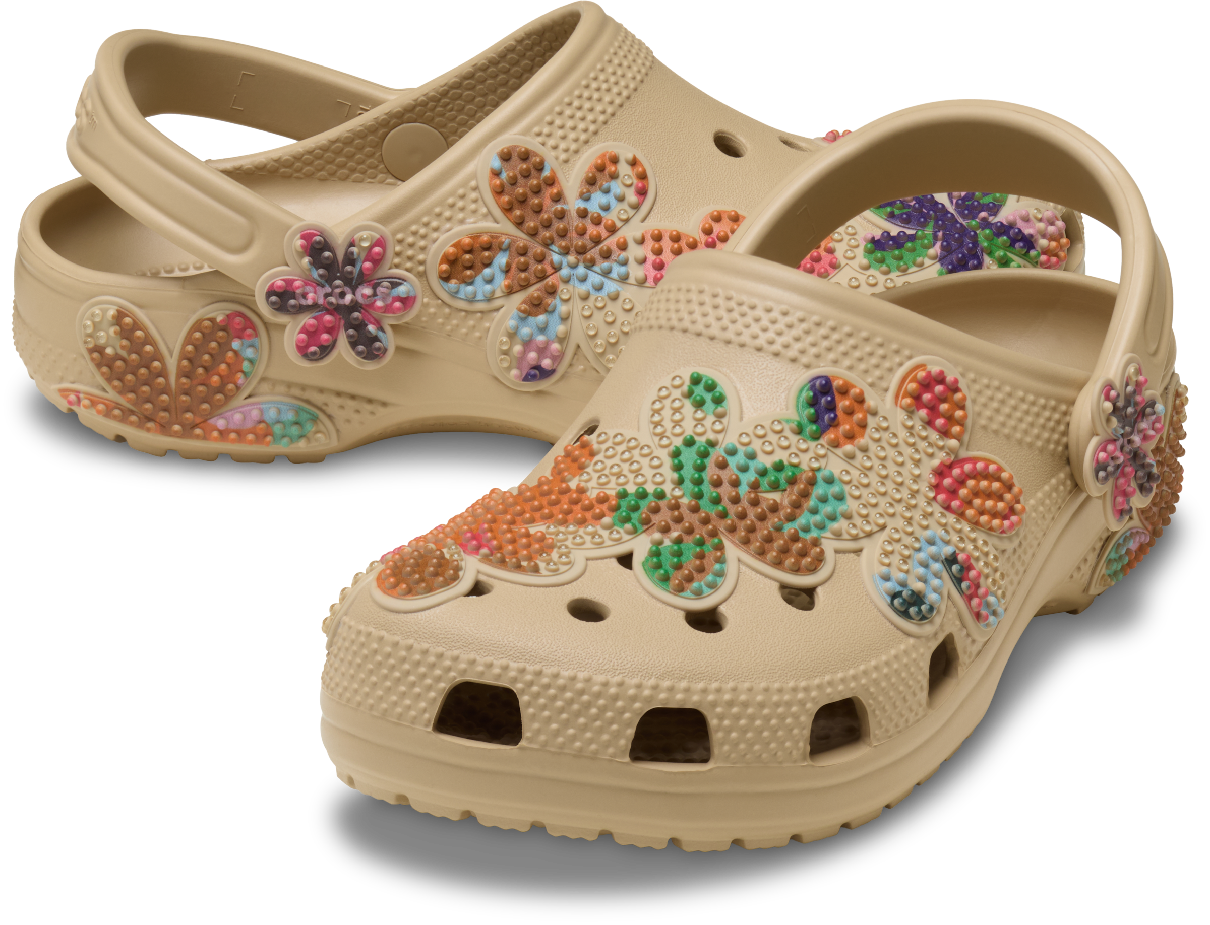 Crocs Clog »Classic Summer Beaded Clog«  Sommerschuh, Gartenschuh, Strandschuh in Blüten-Optik