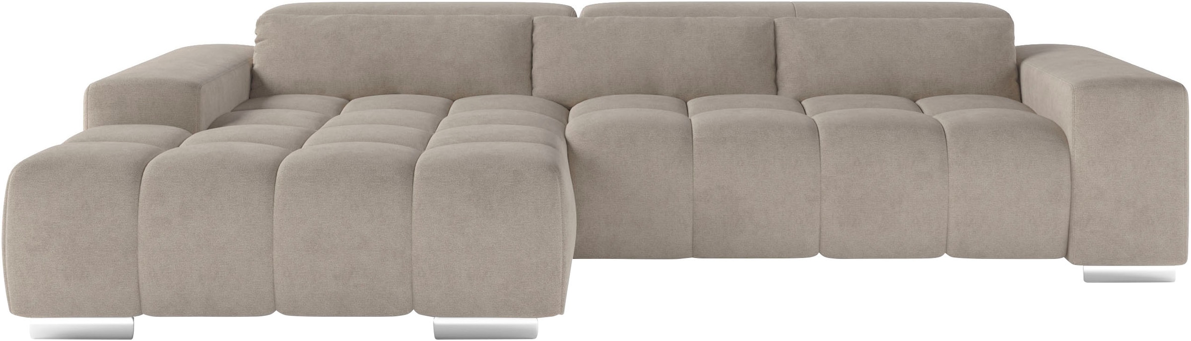 COTTA Ecksofa »Orion L-Form, B: 307 cm« 2x Kopfteilverstellung & 3 Nierenkissen