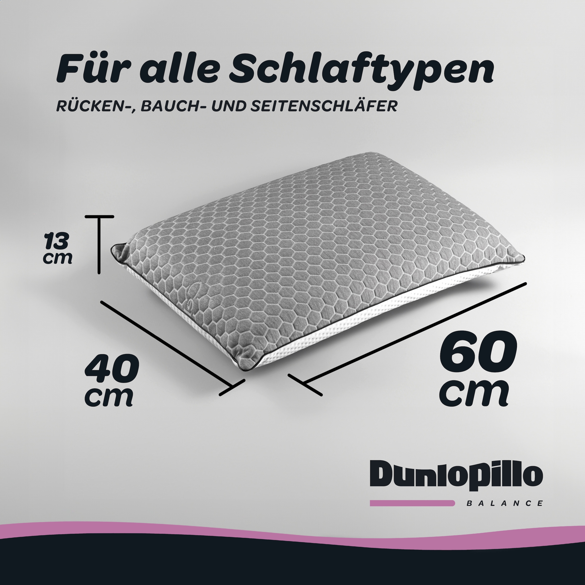 Dunlopillo Nackenstützkissen »Climate Control in 40cm x 60cm x 13cm« 1 Stk. tlg.
