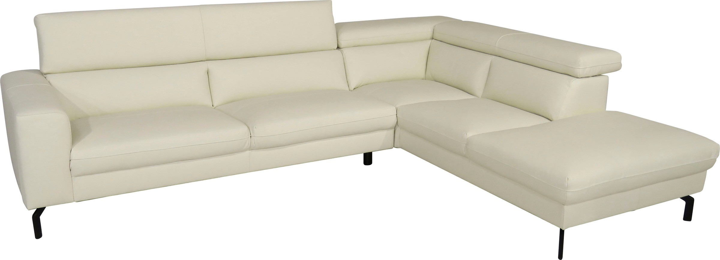 Places of Style Ecksofa »Olanta, modern und bequem, Breite 305cm, Fuß 16cm hoch, L-Form«, mit verstellbaren Kopfstützen