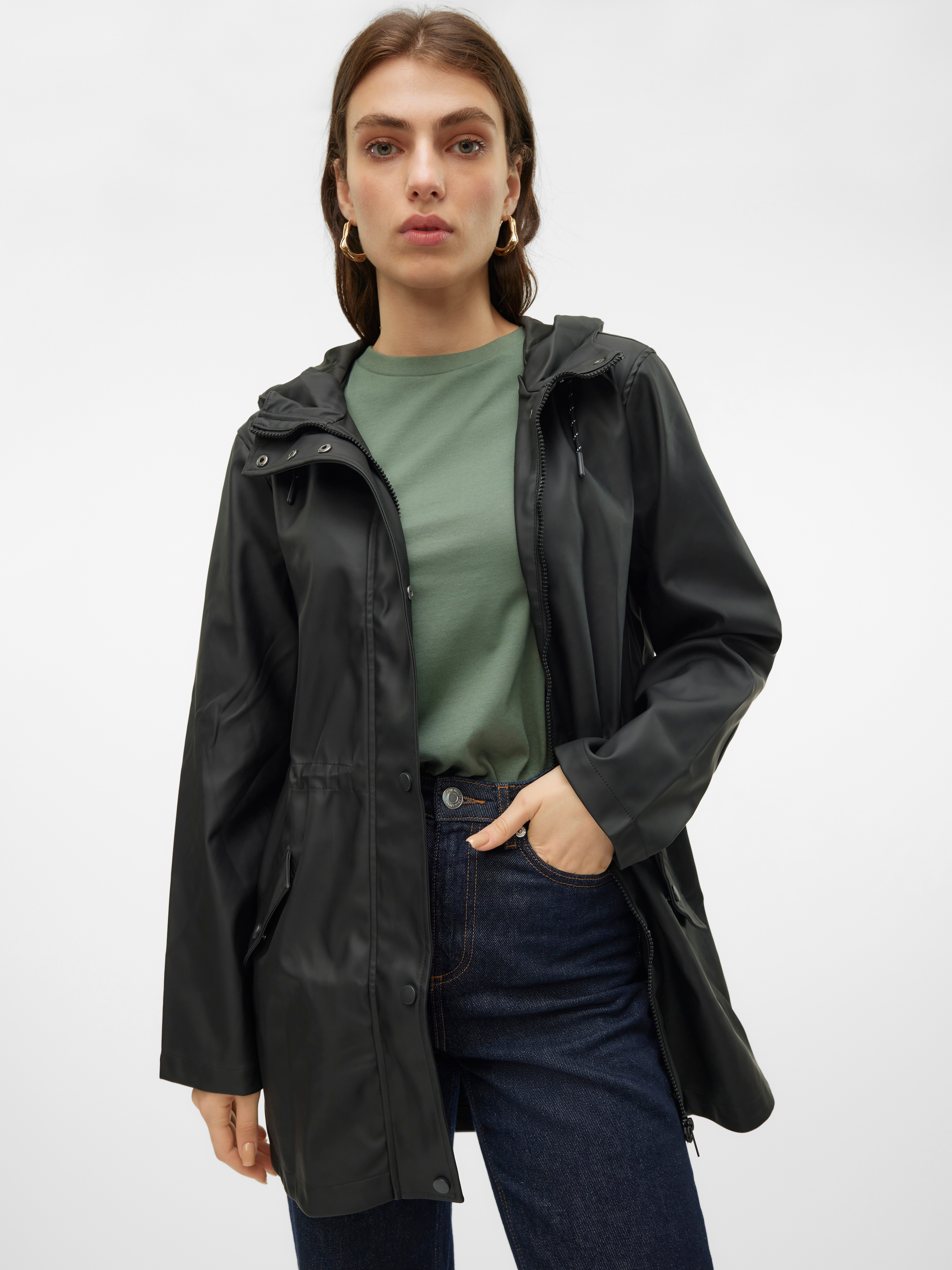 Vero Moda Regenjacke »VMMALOU COATED JACKET« mit Kapuze
