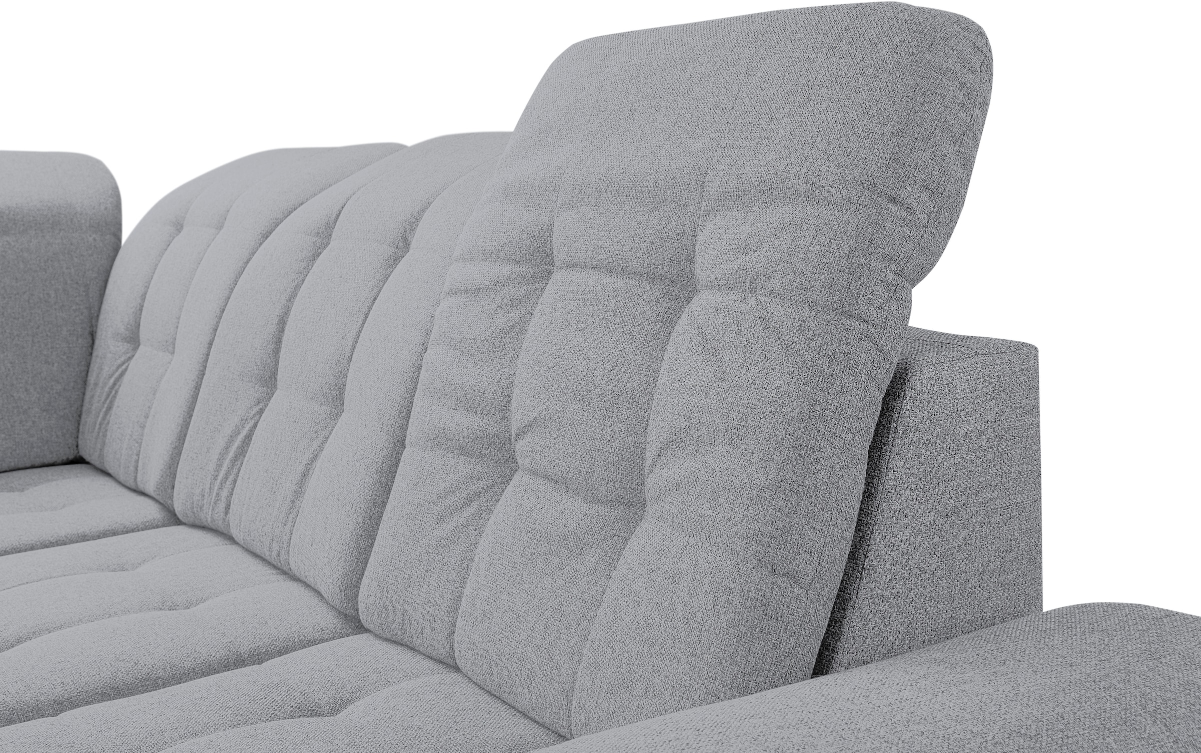 WERK2 Ecksofa »Bonny inkl. Kopfteilverstellung, Bettfunktion, Stauraum, Breite 265cm« Komfortwunder mit Schlaffunktion, verstellbarem Kopfteil & Stauraum.