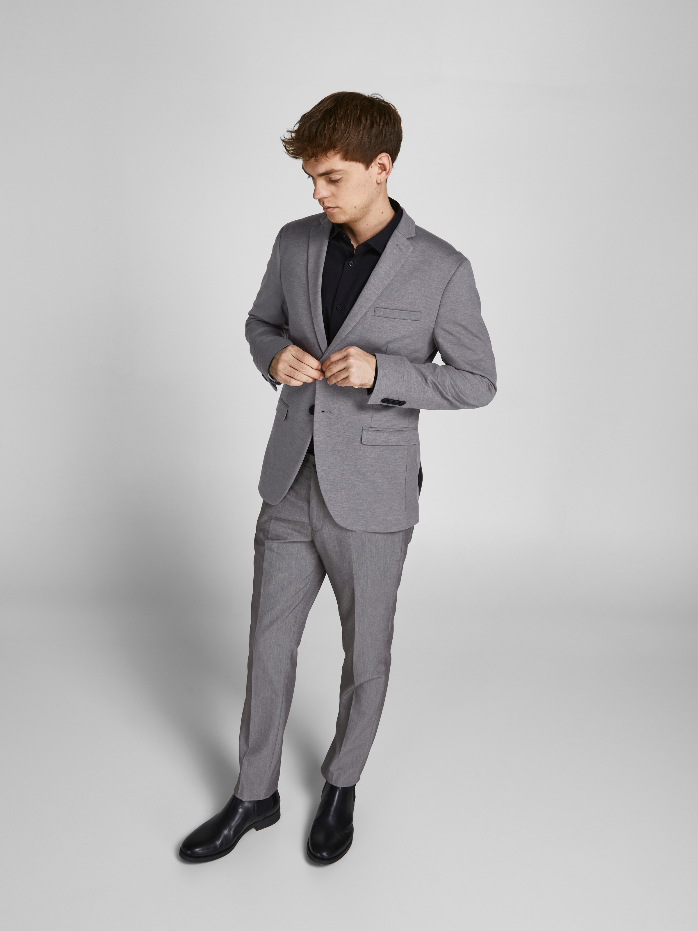 Jack & Jones Sakko »JPRFRANCO  Blazer mit 2-Knopf-Form und extra schmalem Schnitt« unifarben, modisch, slim fit, Kunstfaser