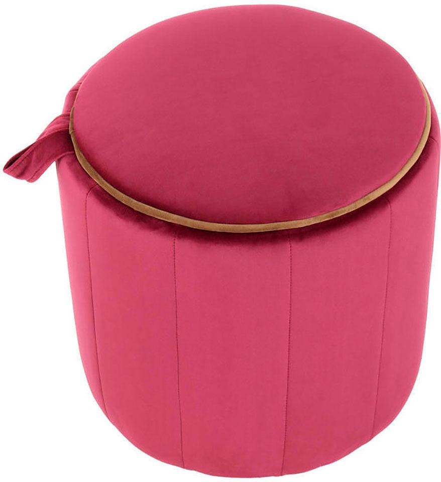 Kayoom Sitzhocker »Hocker Reese, Sitzhocker mit Komfort, samtweiche Oberfläche«, (1 St.), samtweich, dekorativ, detailreich, attraktive Farbgebung
