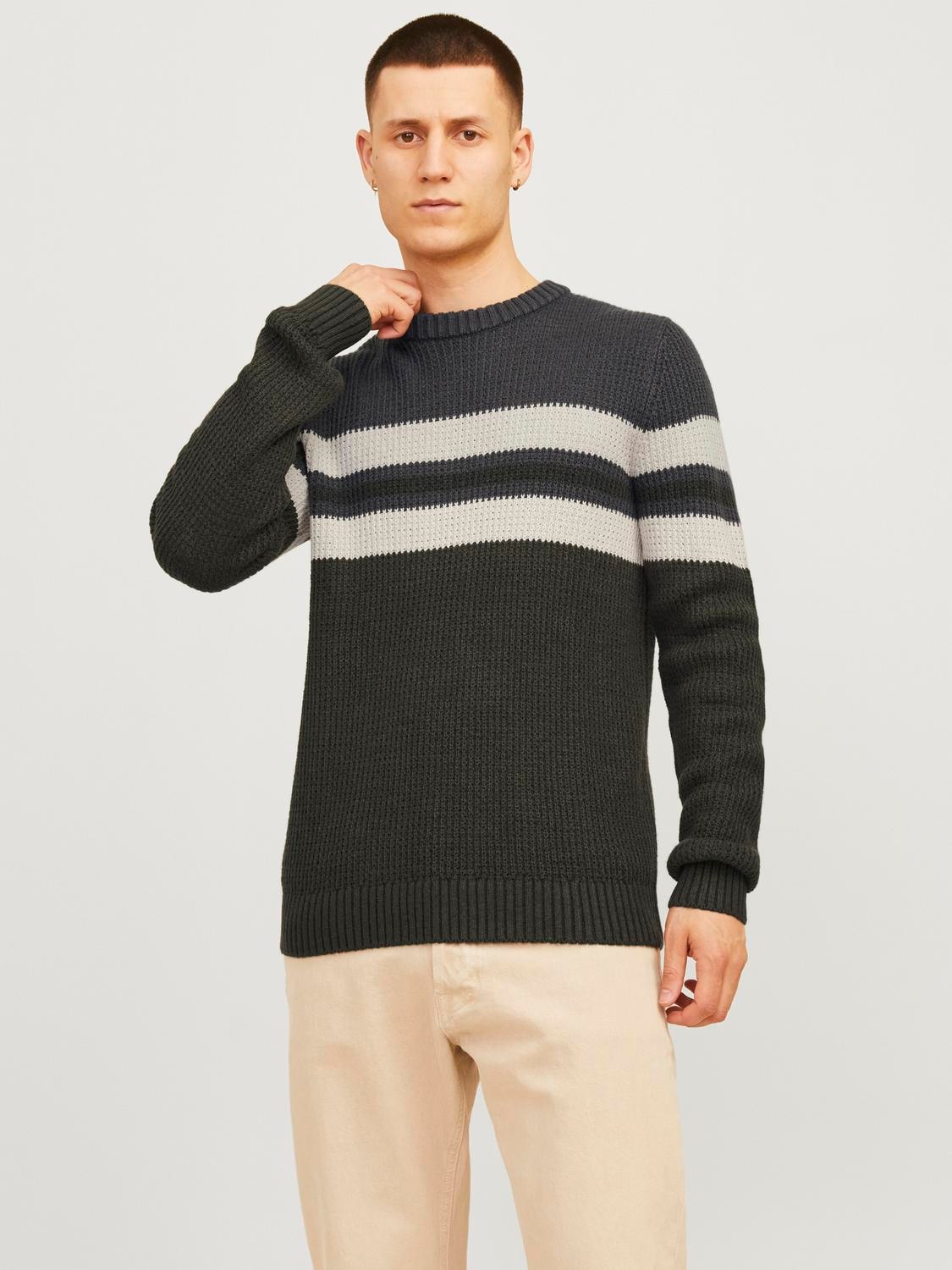 Jack & Jones Rundhalspullover »JJSANDER KNIT CREW NECK«