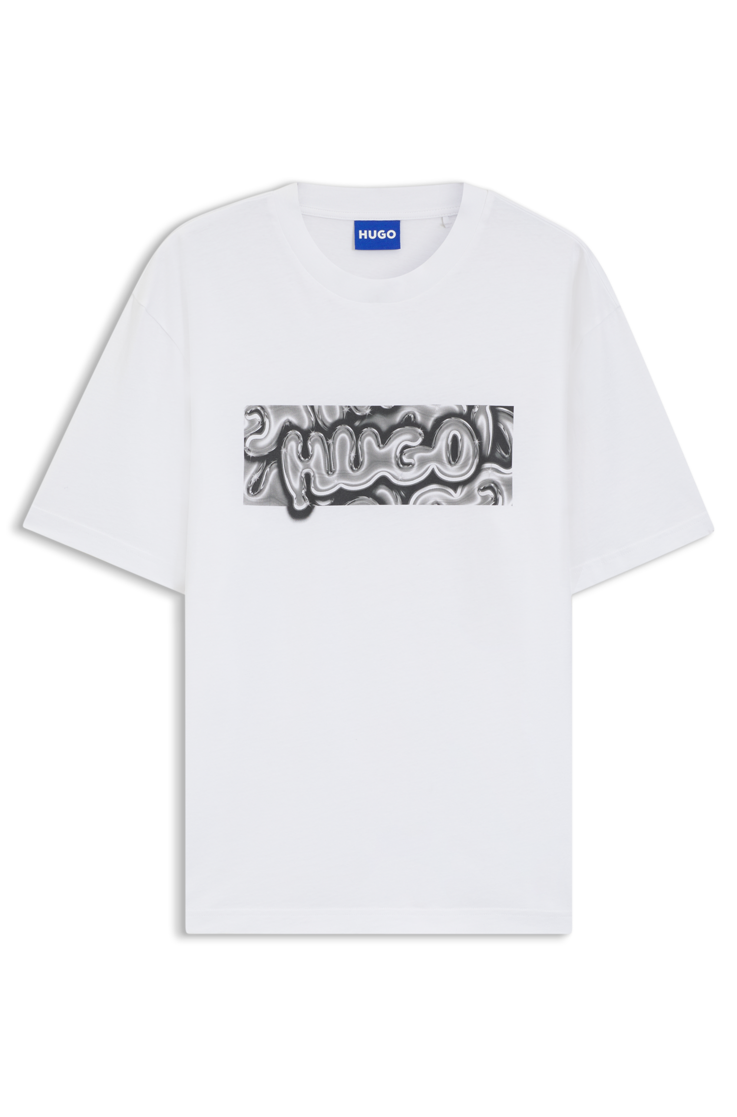 HUGO Blue T-Shirt »Nedirix«, Rundhalsausschnitt, regular fit, Logoprint