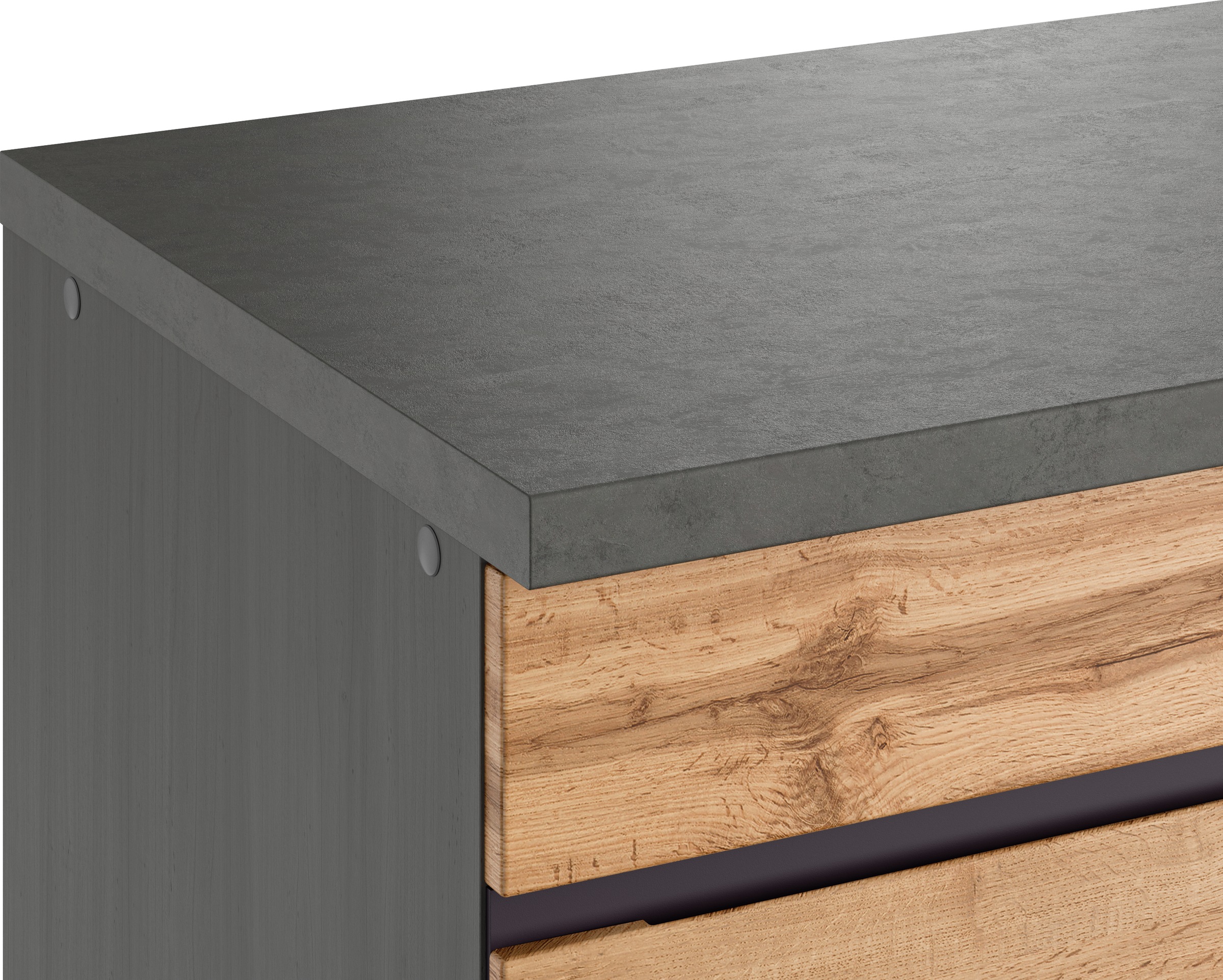 KOCHSTATION Unterschrank »KS-Riesa« Breite 120 cm, MDF-Fronten