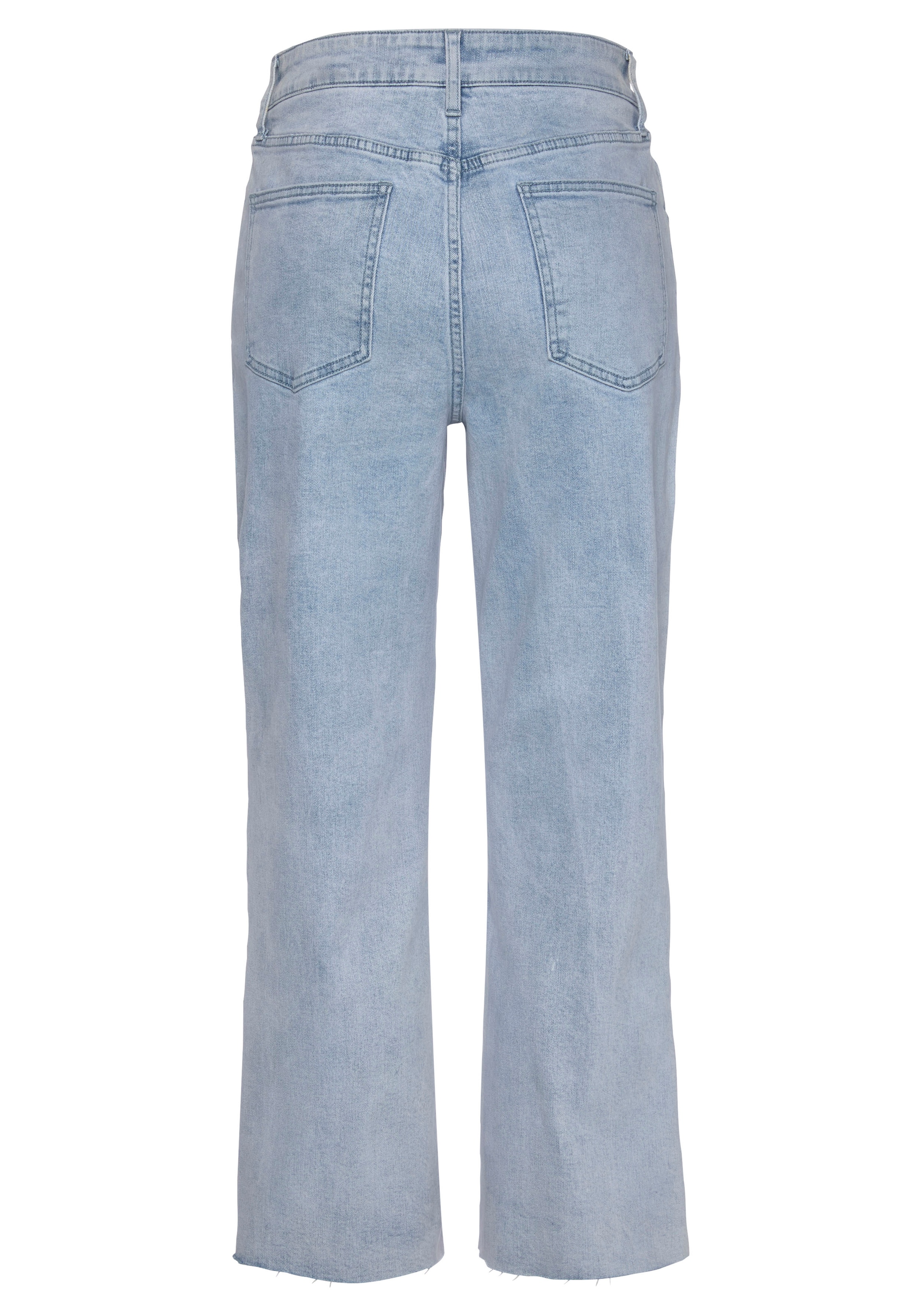 im mit Beinabschlüssen ausgefransten LASCANA Online 7/8-Jeans, OTTO leicht Shop