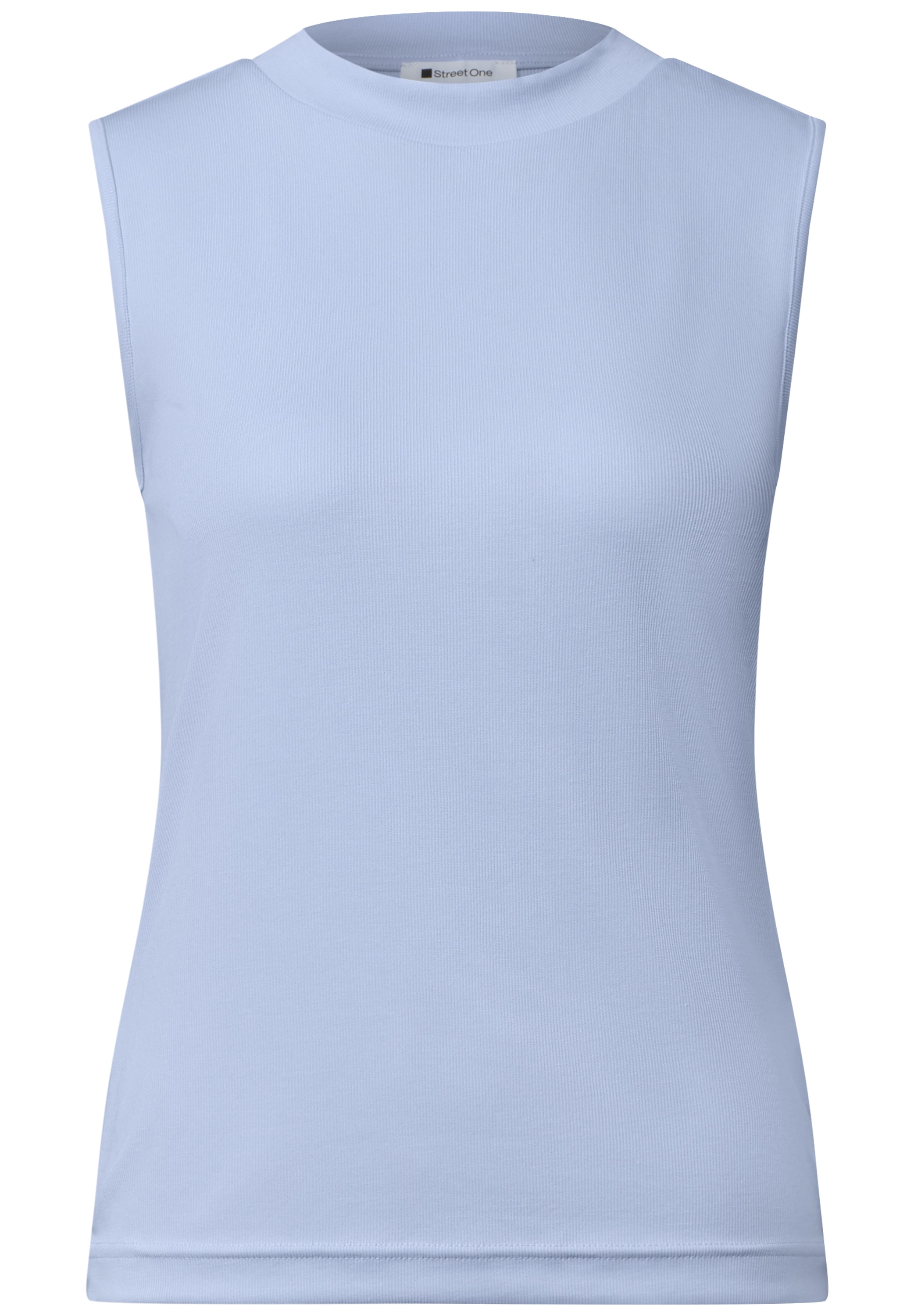 STREET ONE Shirttop Sommertop im Silk-Look mit Turtle Neck