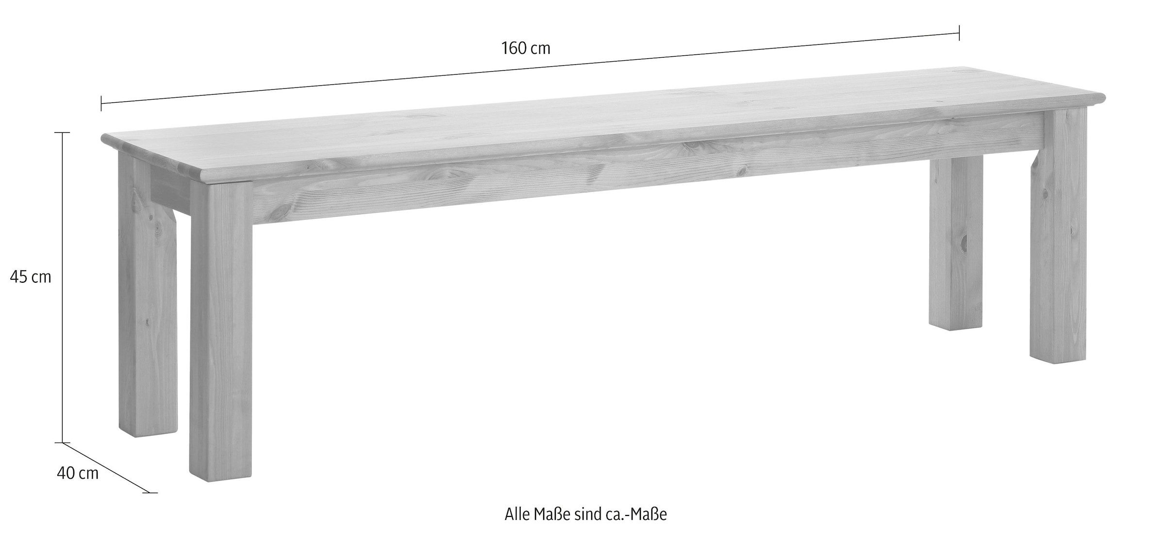 Home affaire Sitzbank, Breite 120 cm, aus massiver, FSC®-zertifizierter Kiefer