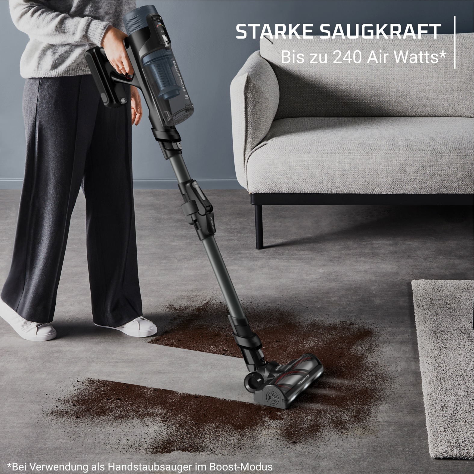 Rowenta Akku-Hand-und Stielstaubsauger »X-Force Flex 14.80 RH9B36« 240 AW, Smart Control Display, 90 Min. Autonomie, Flex-Technologie