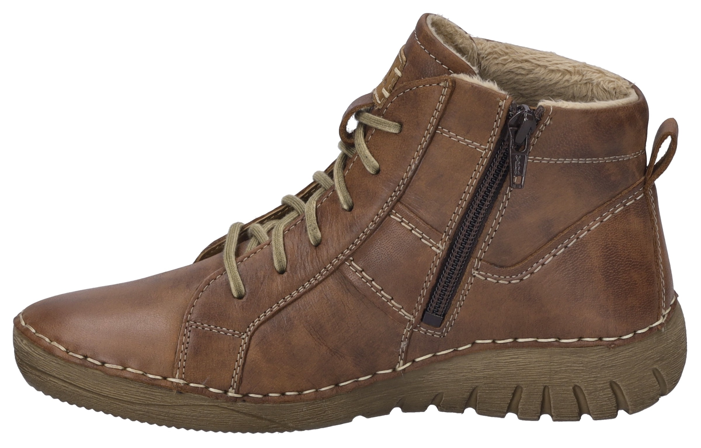 Josef Seibel Schnürstiefelette »Felicia 01«, Schnürboots, Sneaker, Freizeitschuh mit modischer Ziernaht