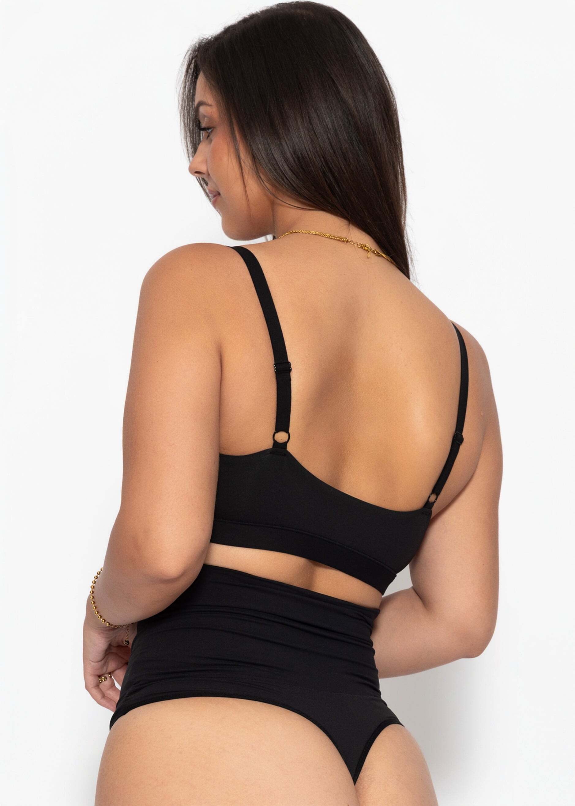 SASSYCLASSY Shapingslip »Sculpting Shapewear Pants mit String« Elastischer Shaping-String mit hohem Bund und starker Formwirkung
