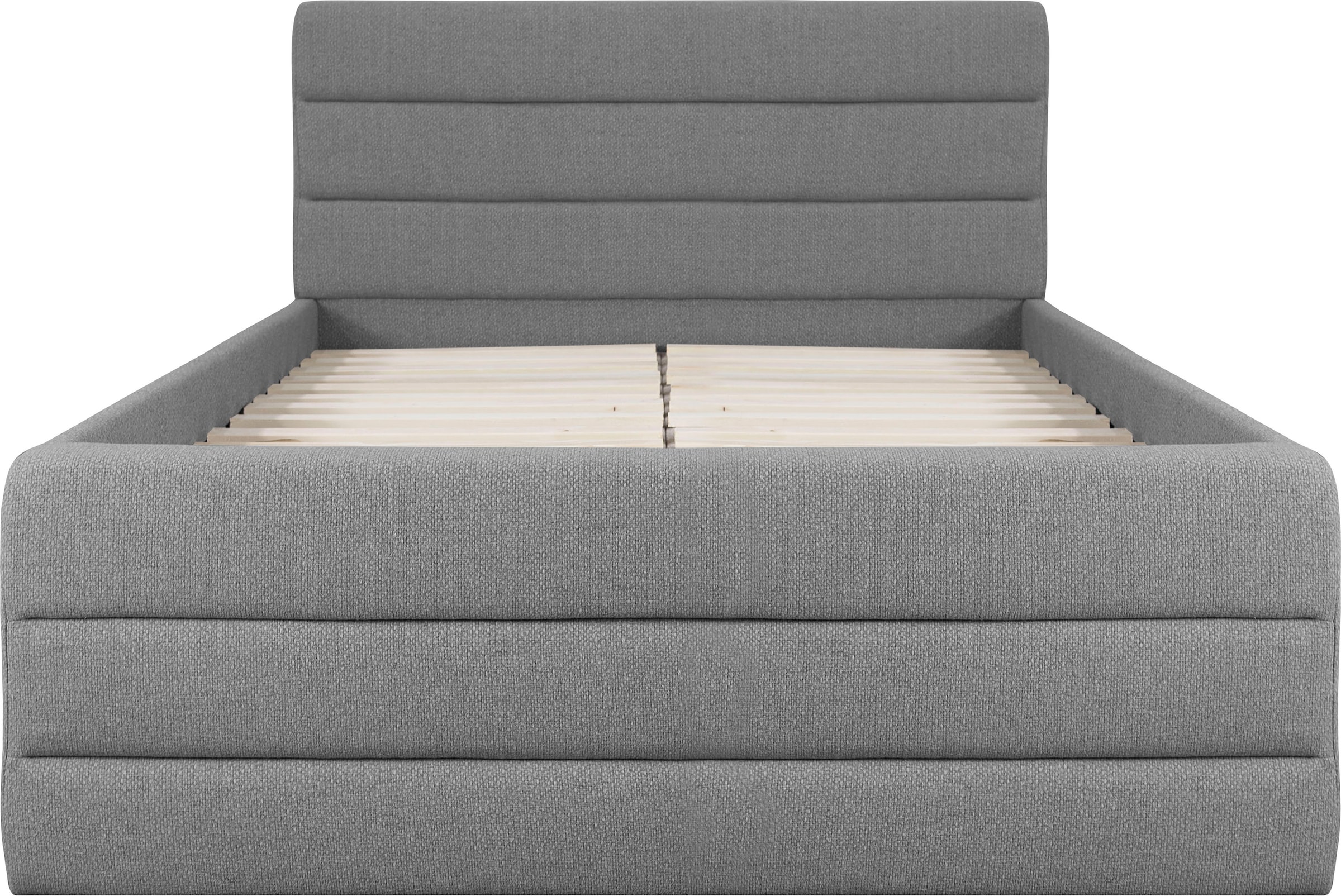 OTTO products Polsterbett »Merrit«, Quernaht im Kopf- und Fußteil, in 5 Breiten, auch in 220 cm Länge