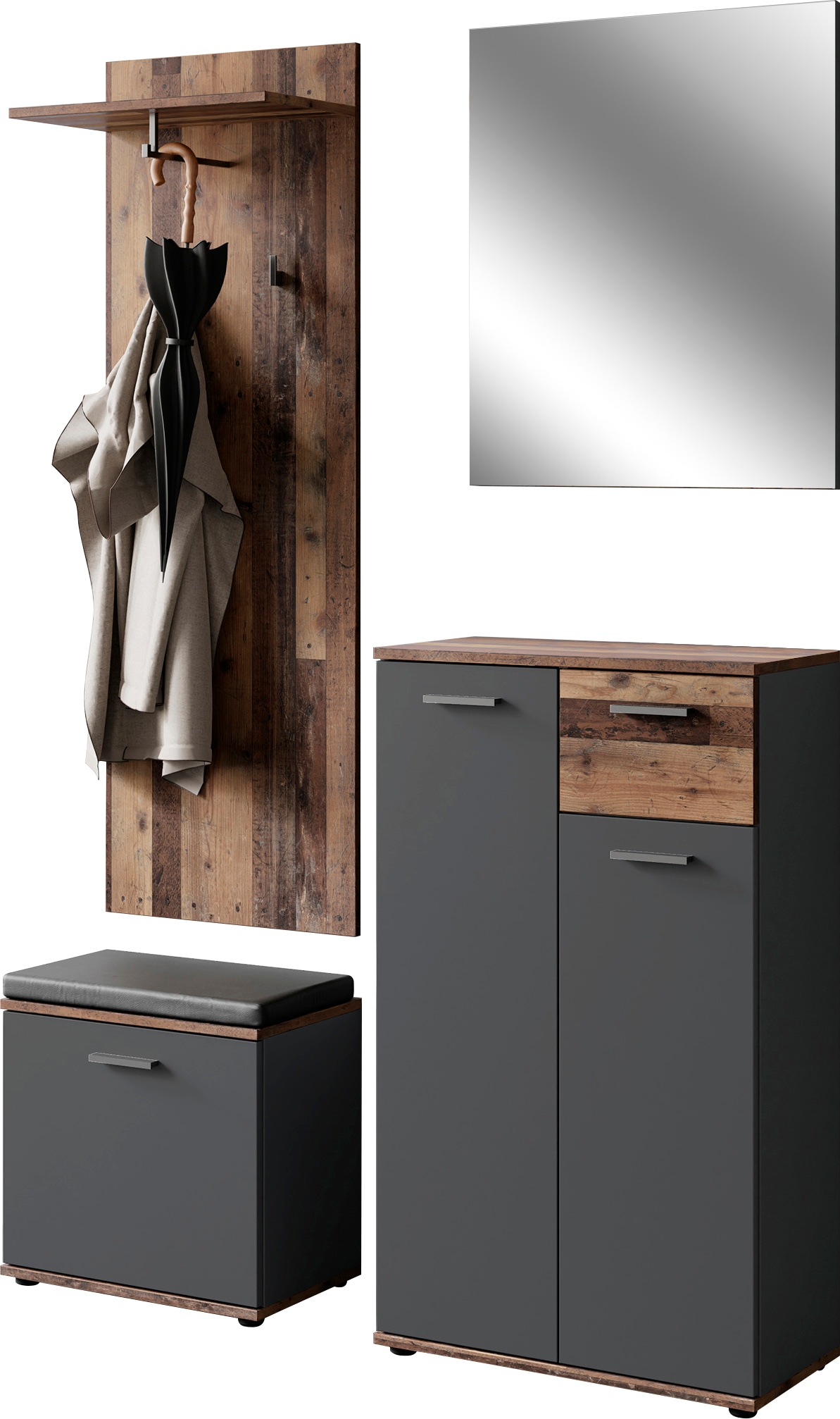 Inosign Garderoben-Set »Jakob« 4 Stk. tlg. in grau
